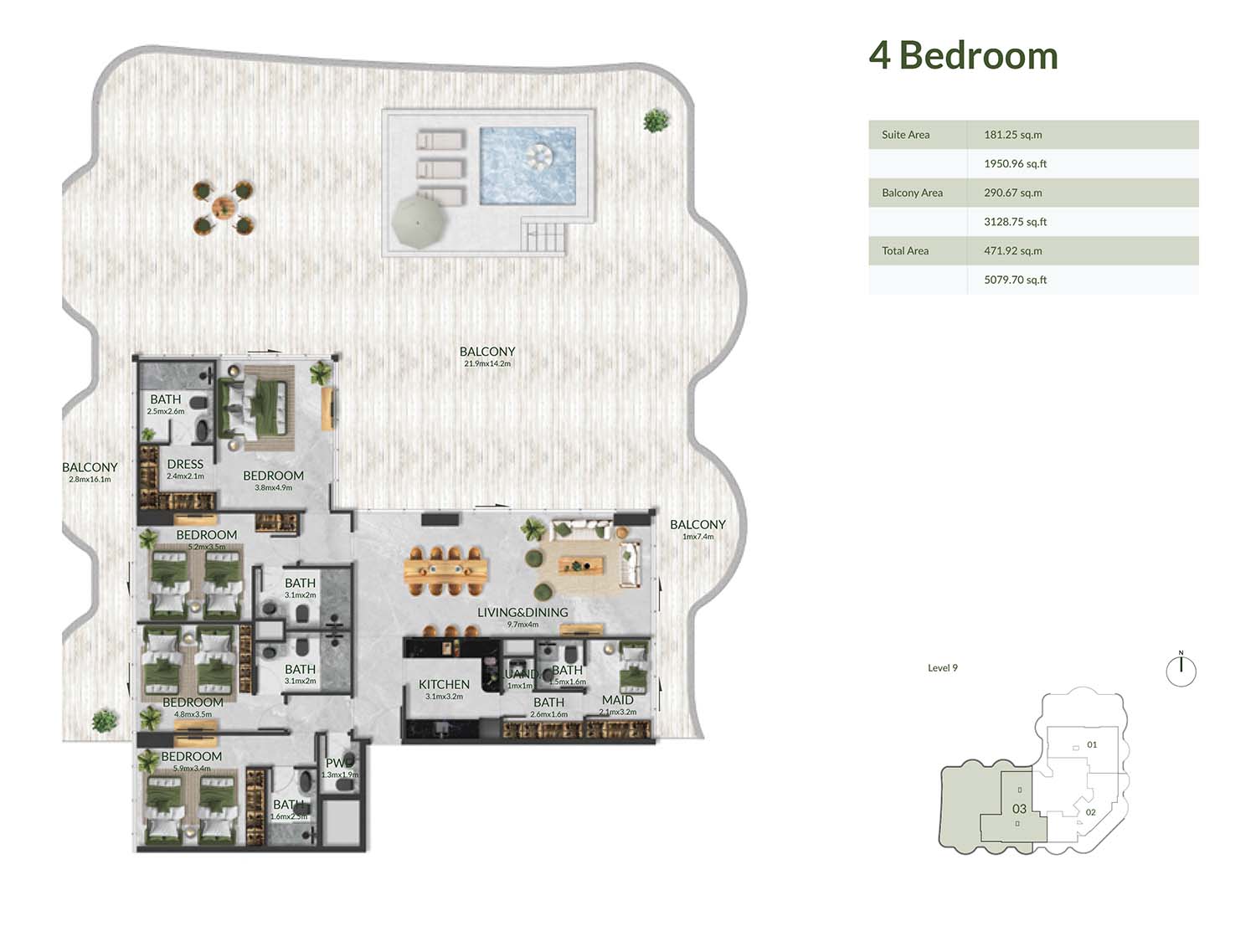 Aqua Maya at Al Marjan Island floor plan 5