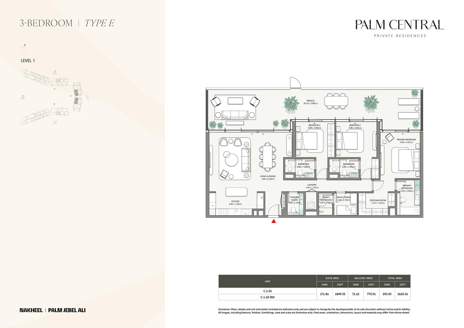 Palm Central Private Residences floor plan 3