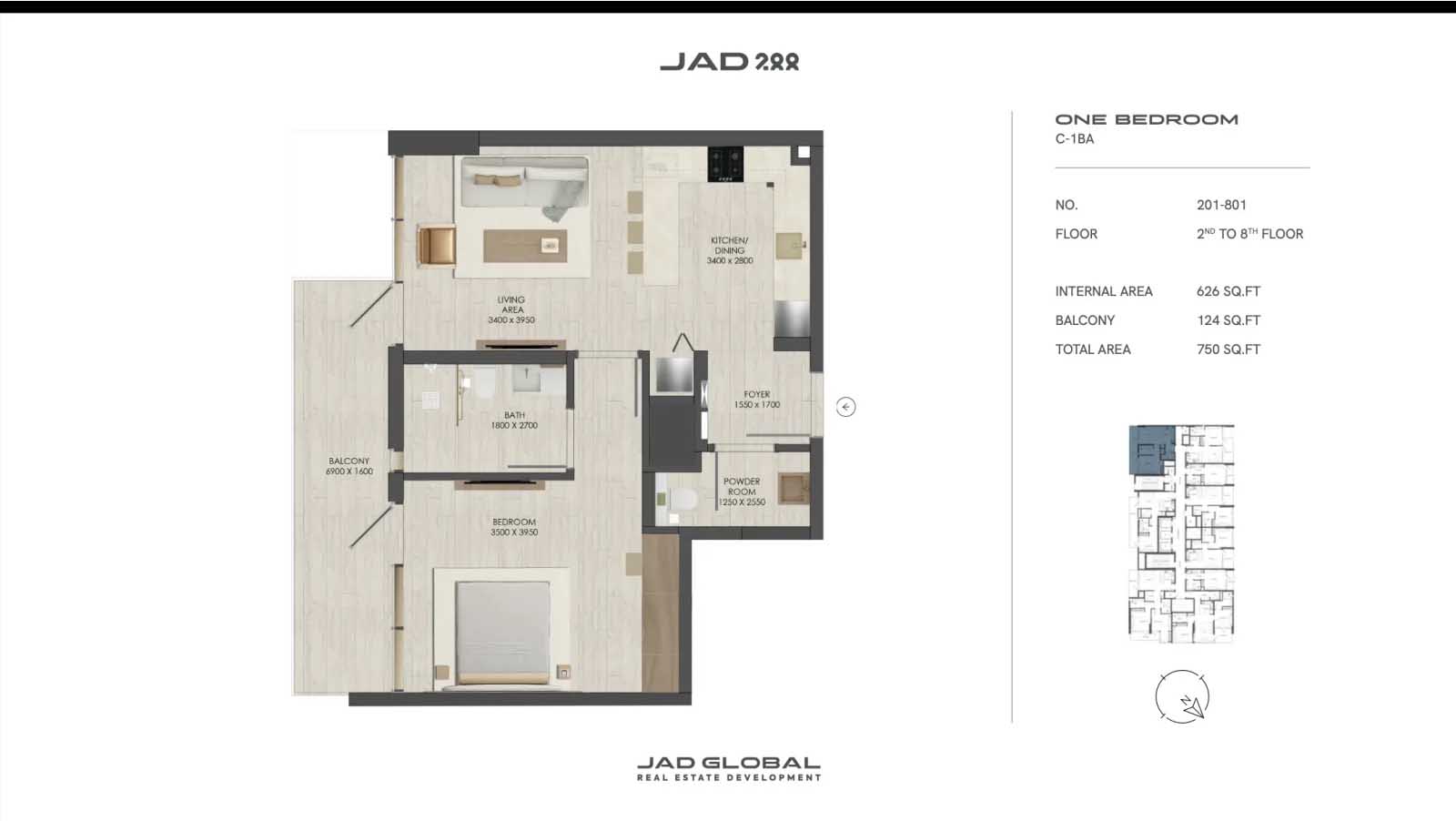 Jad 288 at Al Satwa floor plan 2