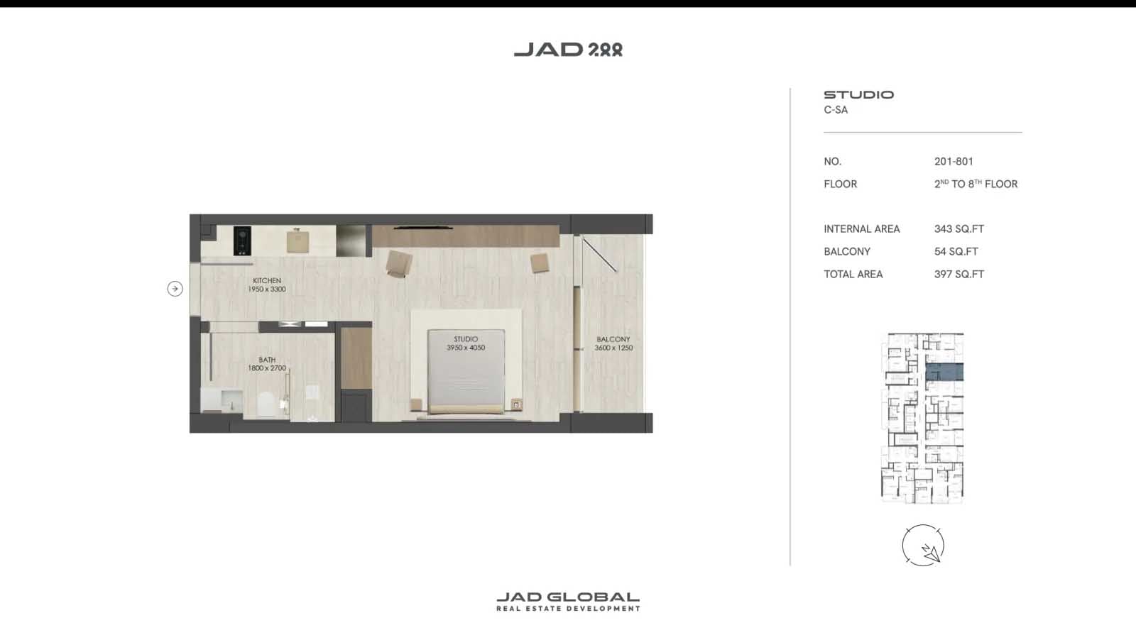 Jad 288 at Al Satwa floor plan 1