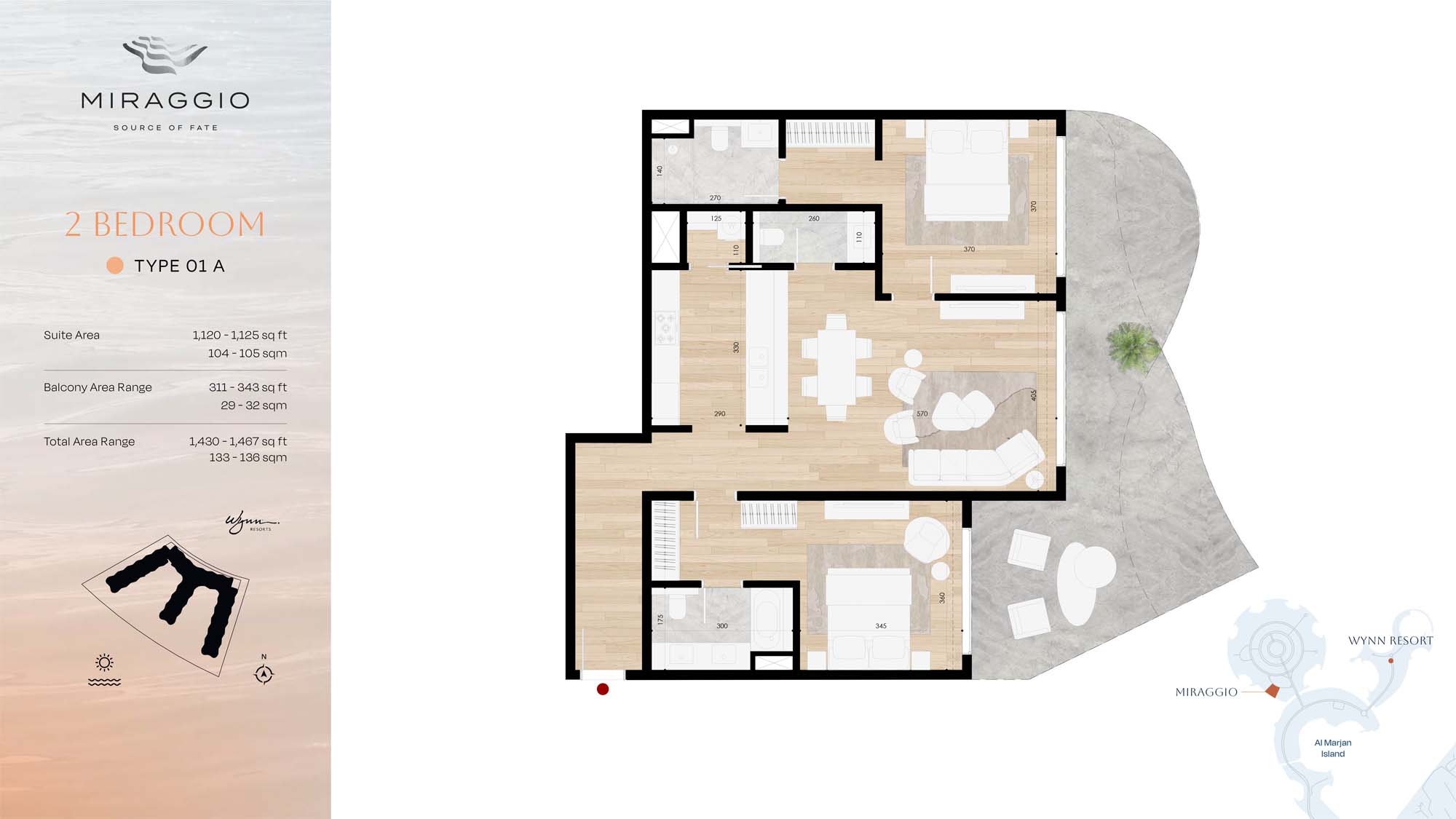 Miraggio at Al Marjan floor plan 3
