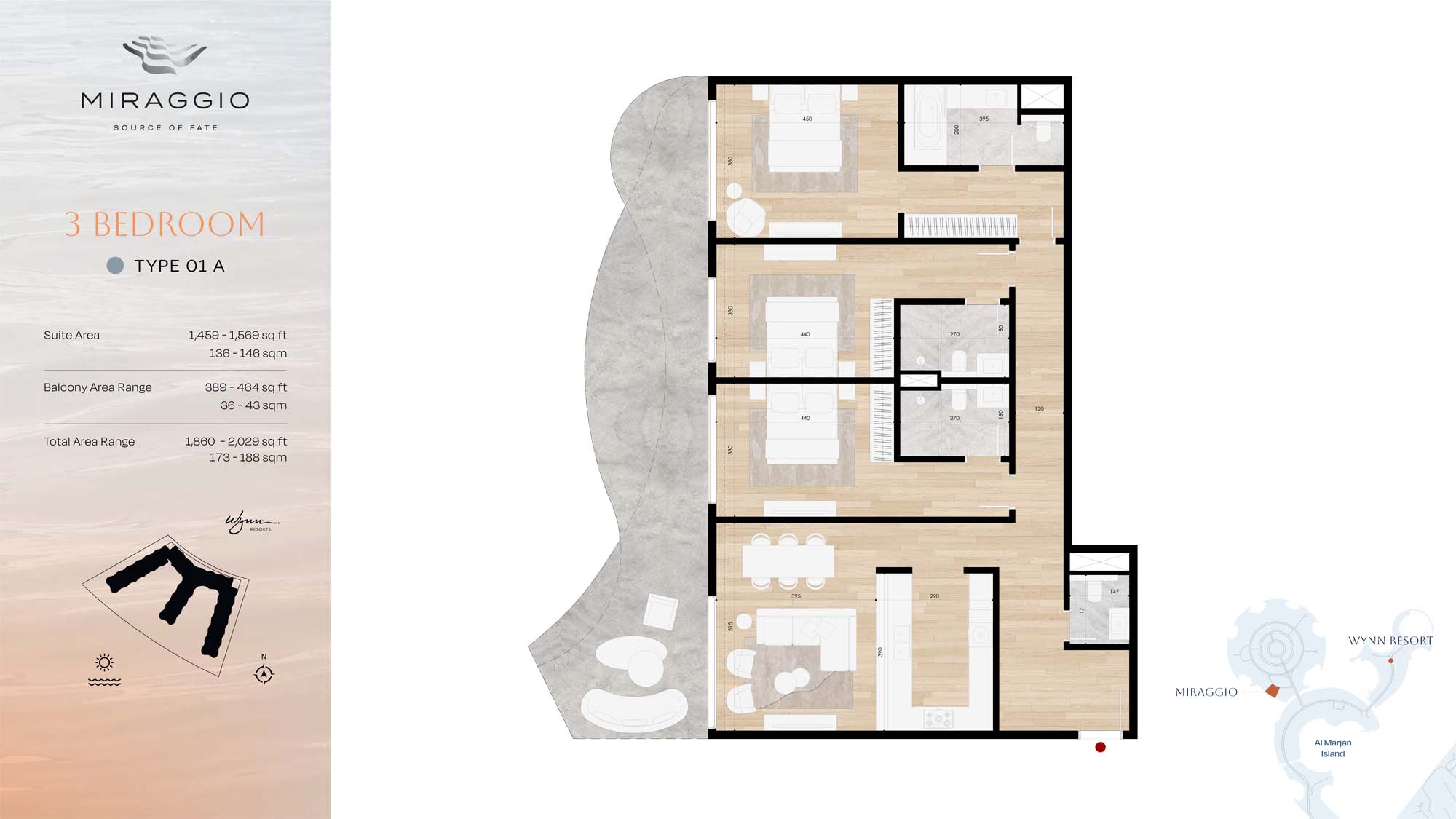 Miraggio at Al Marjan floor plan 4