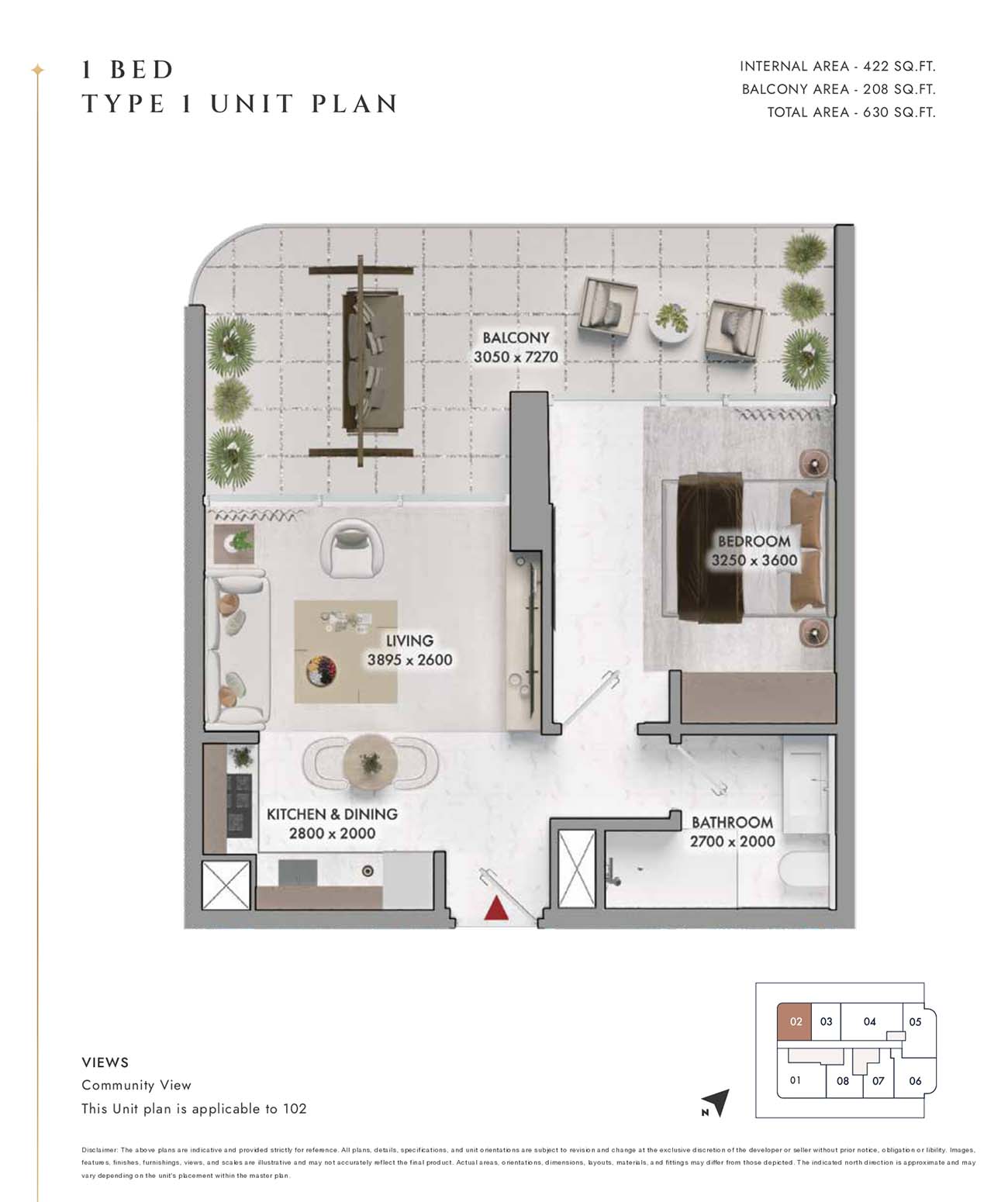 Elmora at Jumeirah Garden City floor plan 2
