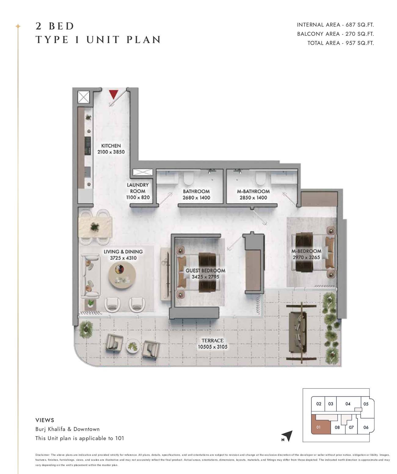Elmora at Jumeirah Garden City floor plan 3