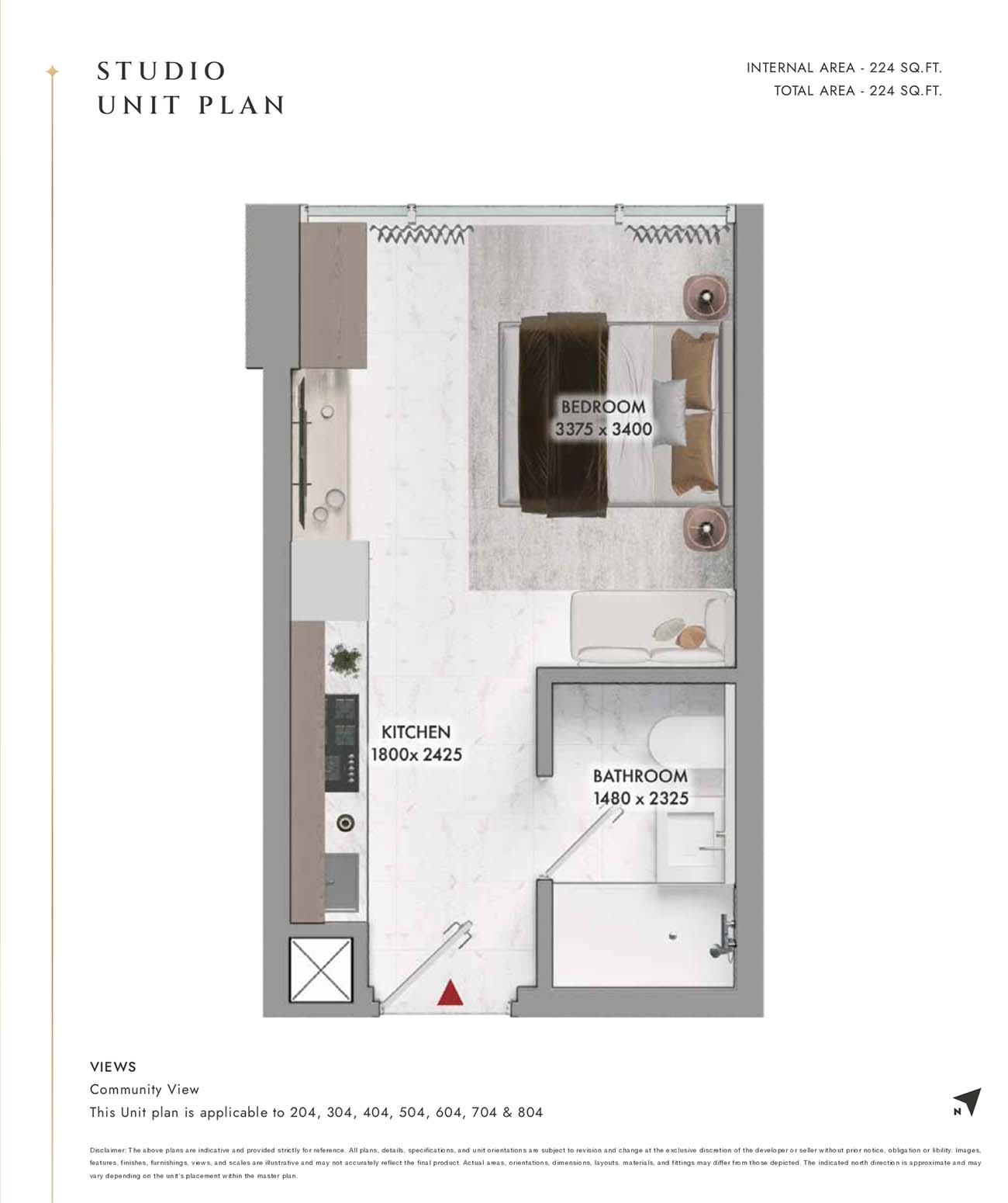 Elmora at Jumeirah Garden City floor plan 1
