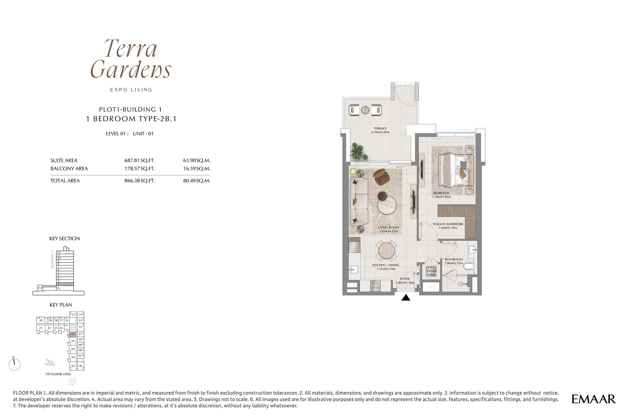 Emaar Terra Gardens floor plan 1