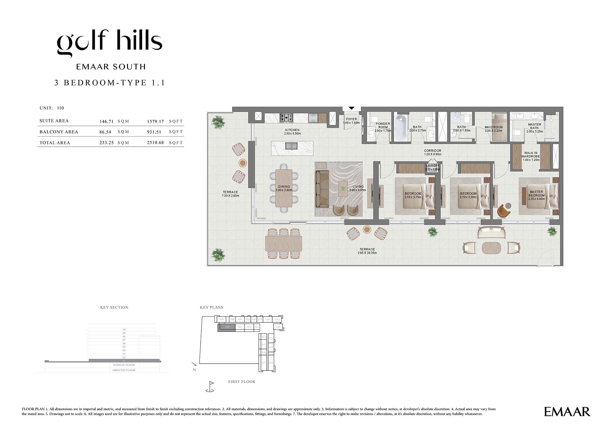 Golf Hills at Emaar South floor plan 3
