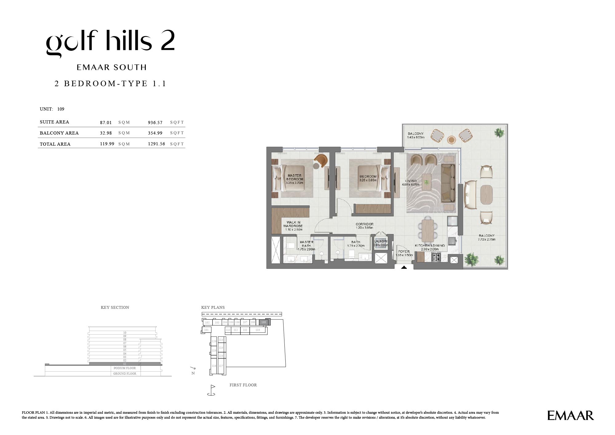 Golf Hills 2 at Emaar South floor plan 2
