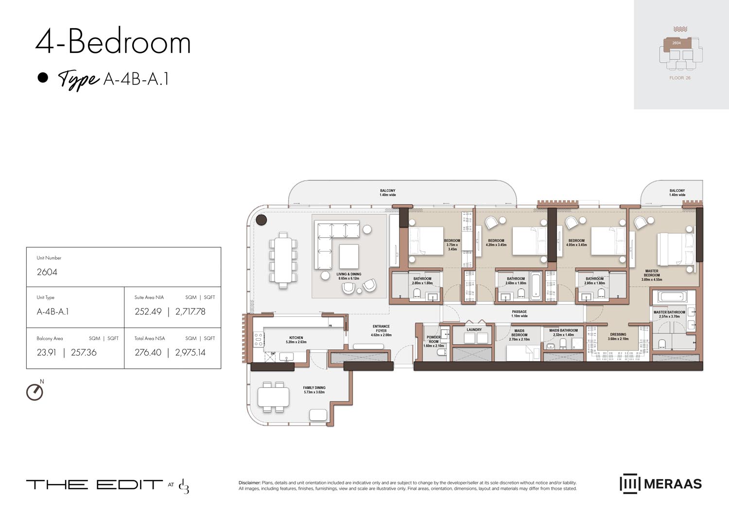 The Edit at D3 floor plan 4