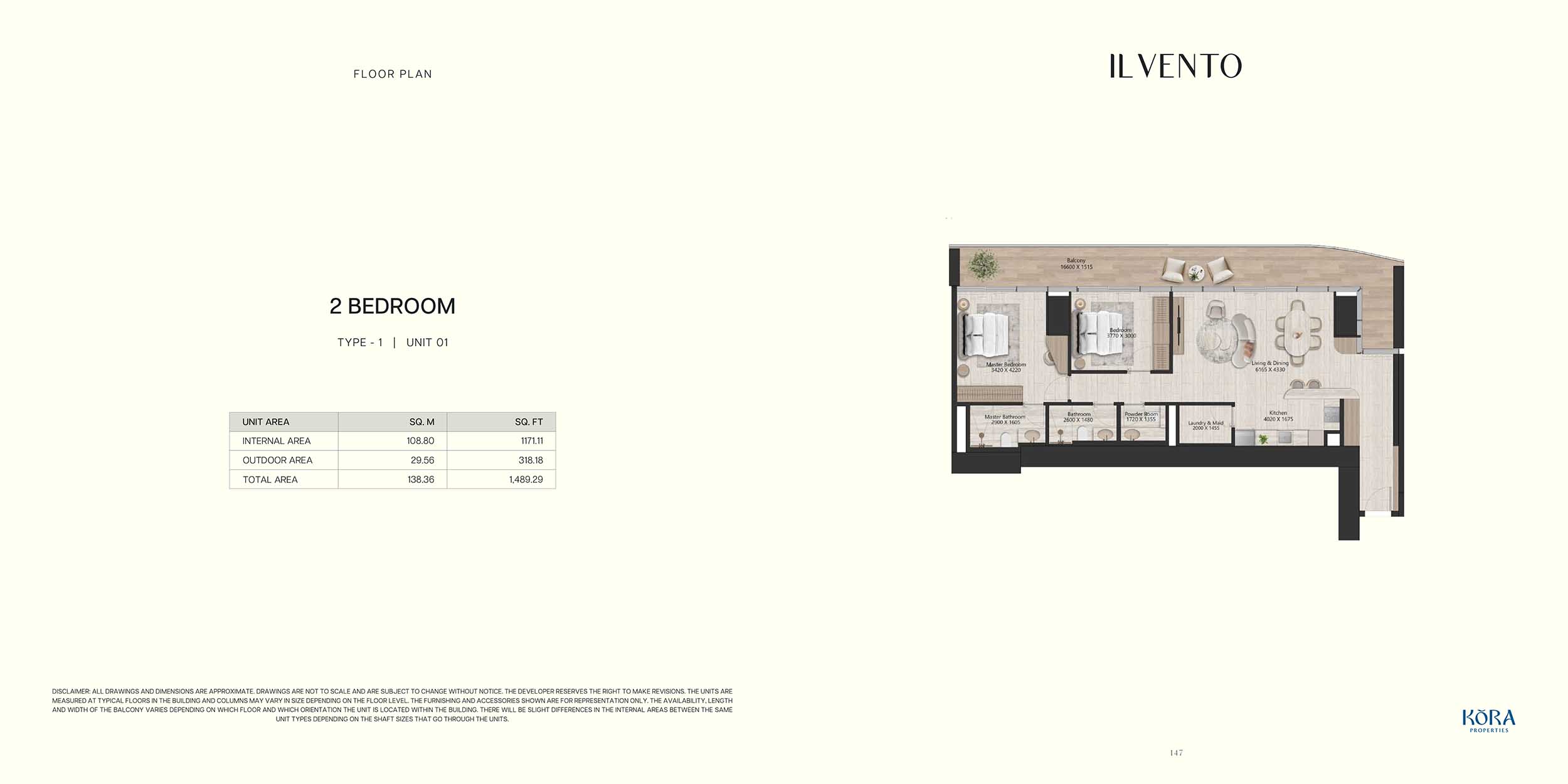 IL Vento at Dubai Maritime City floor plan 2