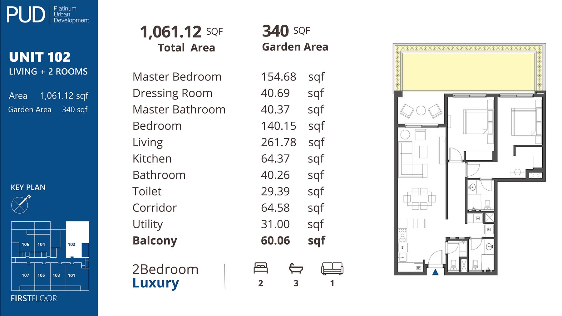 PUD Residences 1 floor plan 3