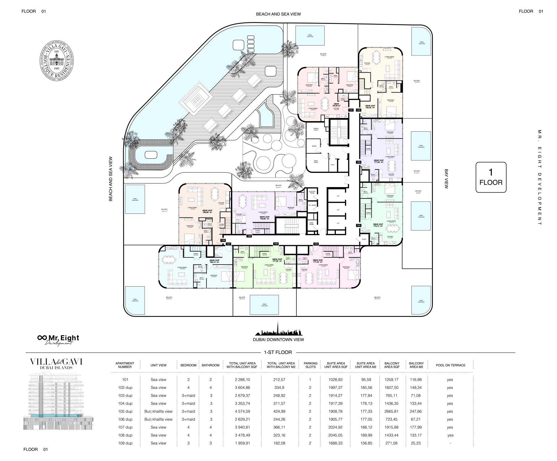 Villa Del GAVI at Dubai Islands floor plan 2