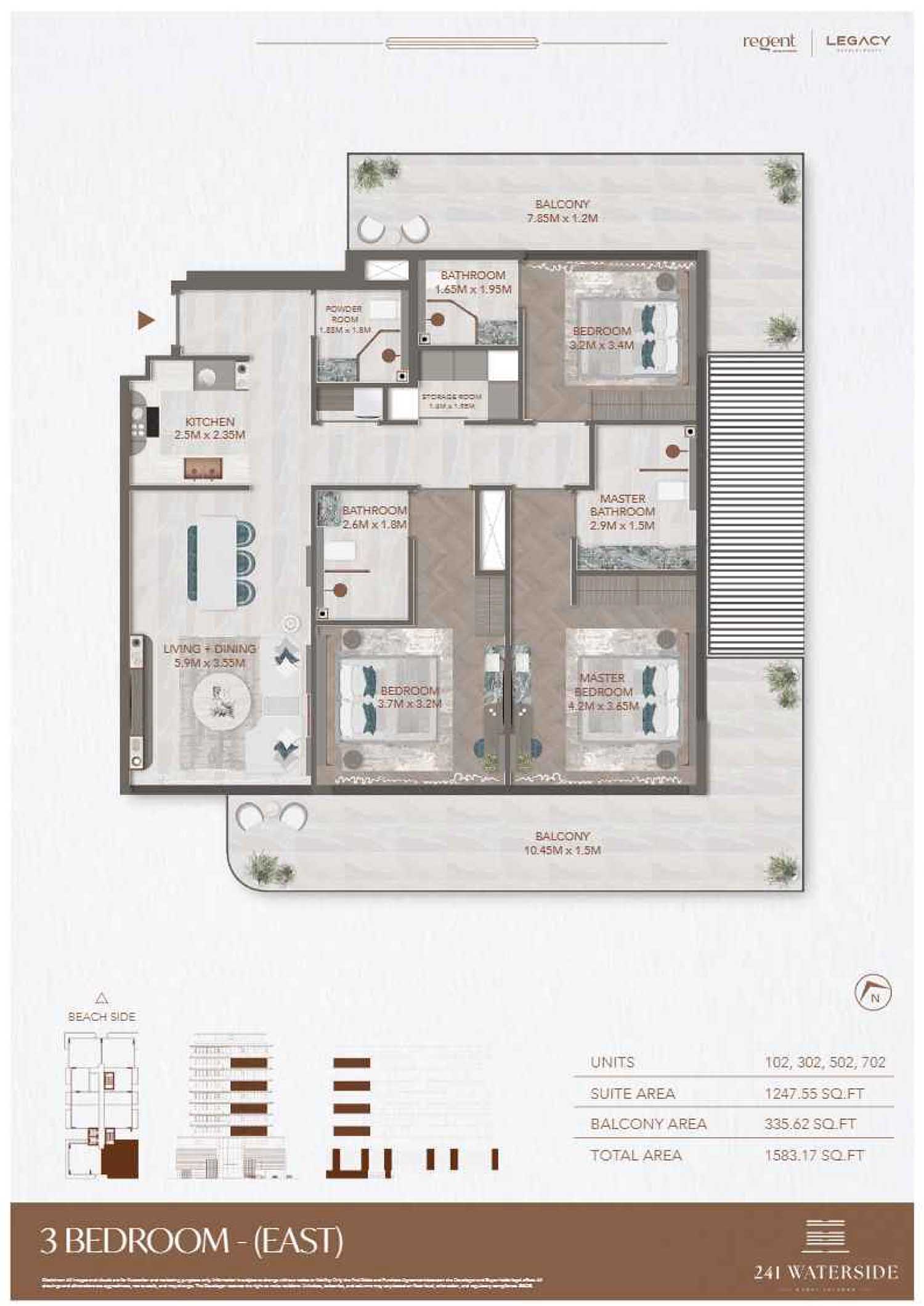 241 Waterside by Regent floor plan 3
