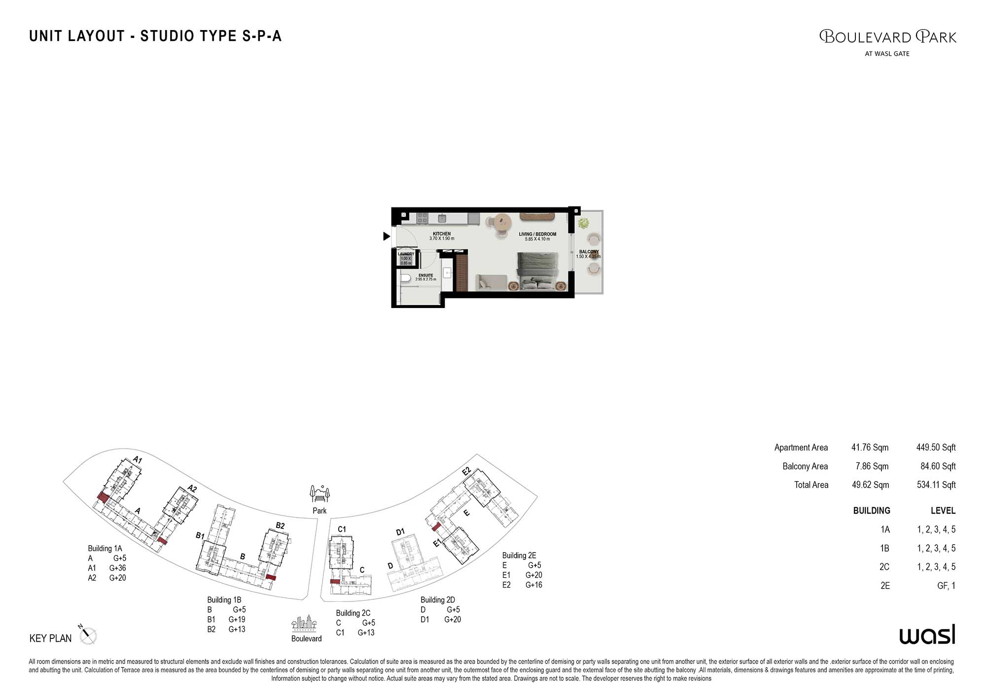 Wasl Boulevard Park floor plan 1