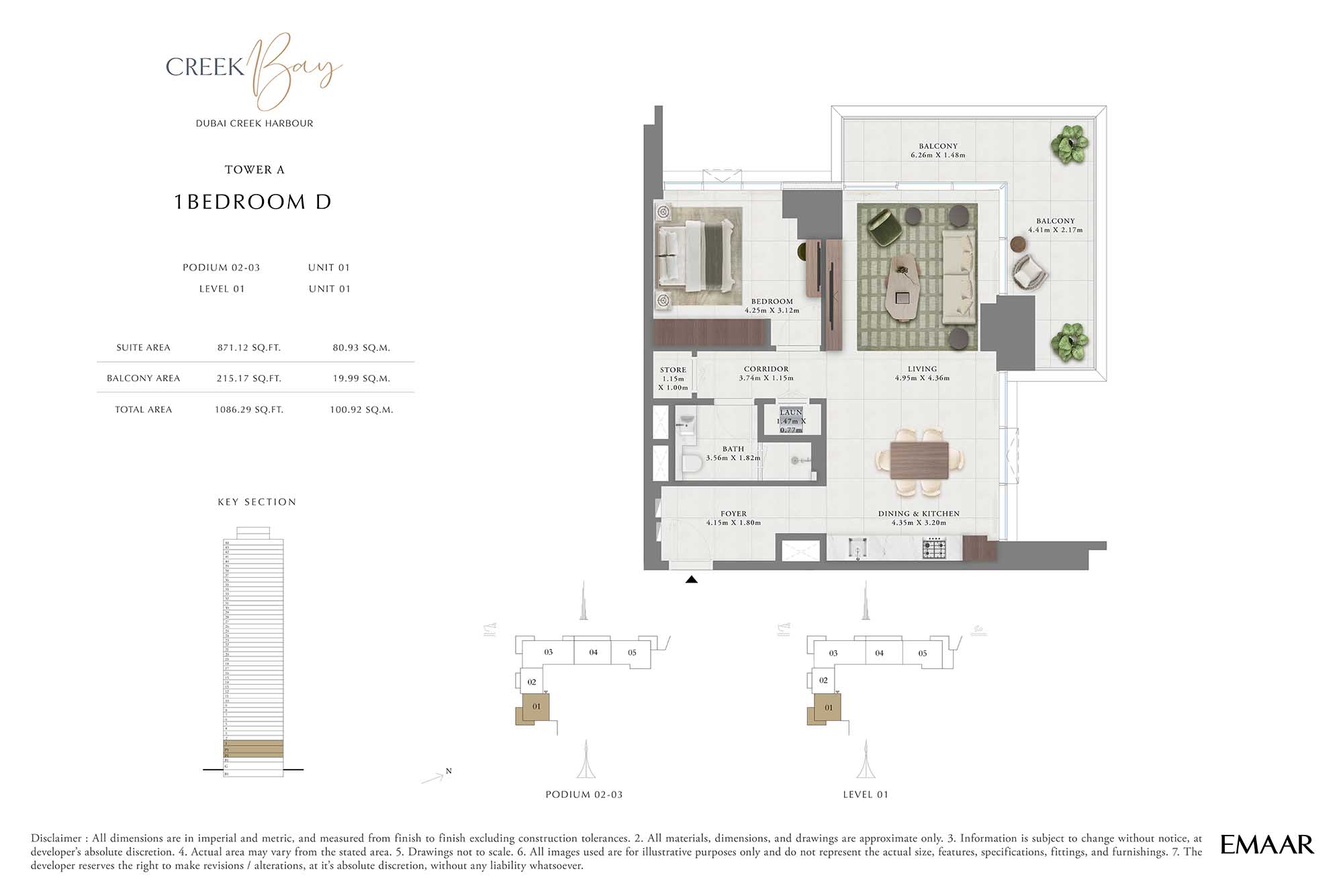 Creek Bay at Dubai Creek Harbour floor plan 1