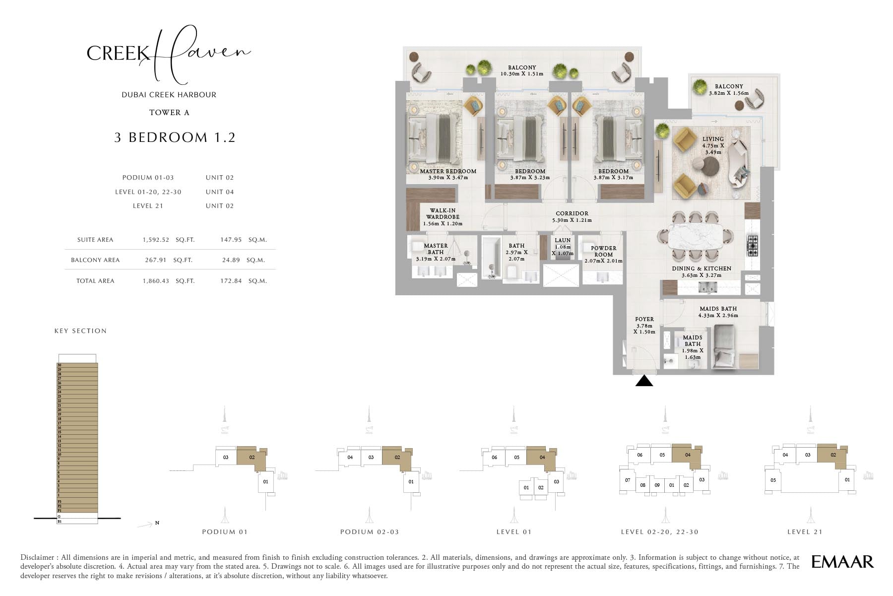 Creek Haven at Dubai Creek Harbour floor plan 3