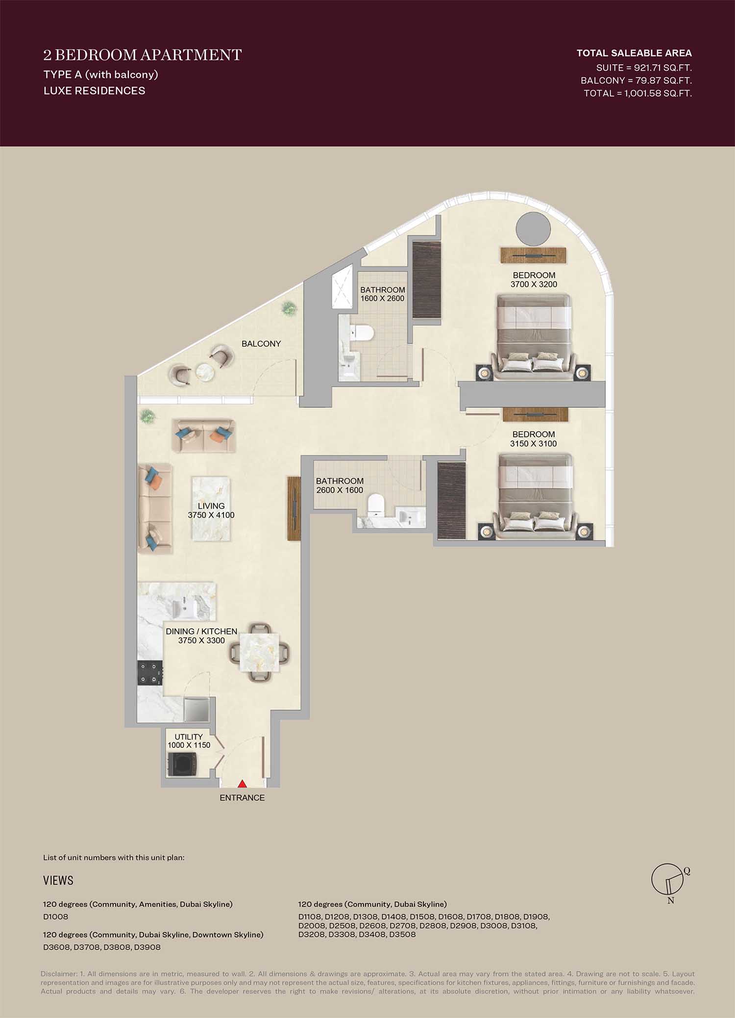 Skyvue Altier at Sobha Hartland 2 floor plan 3