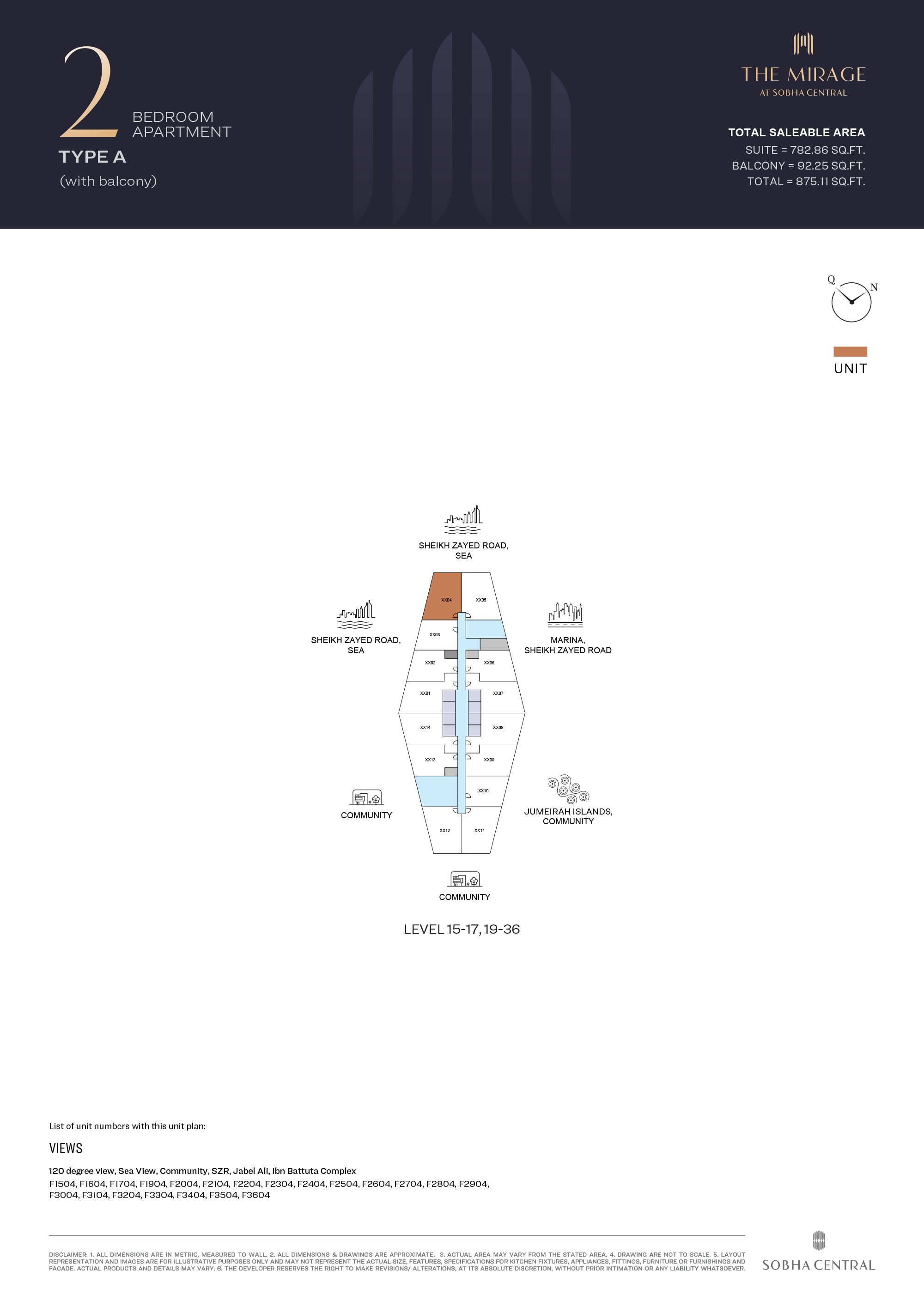 The Mirage at Sobha Central floor plan 3