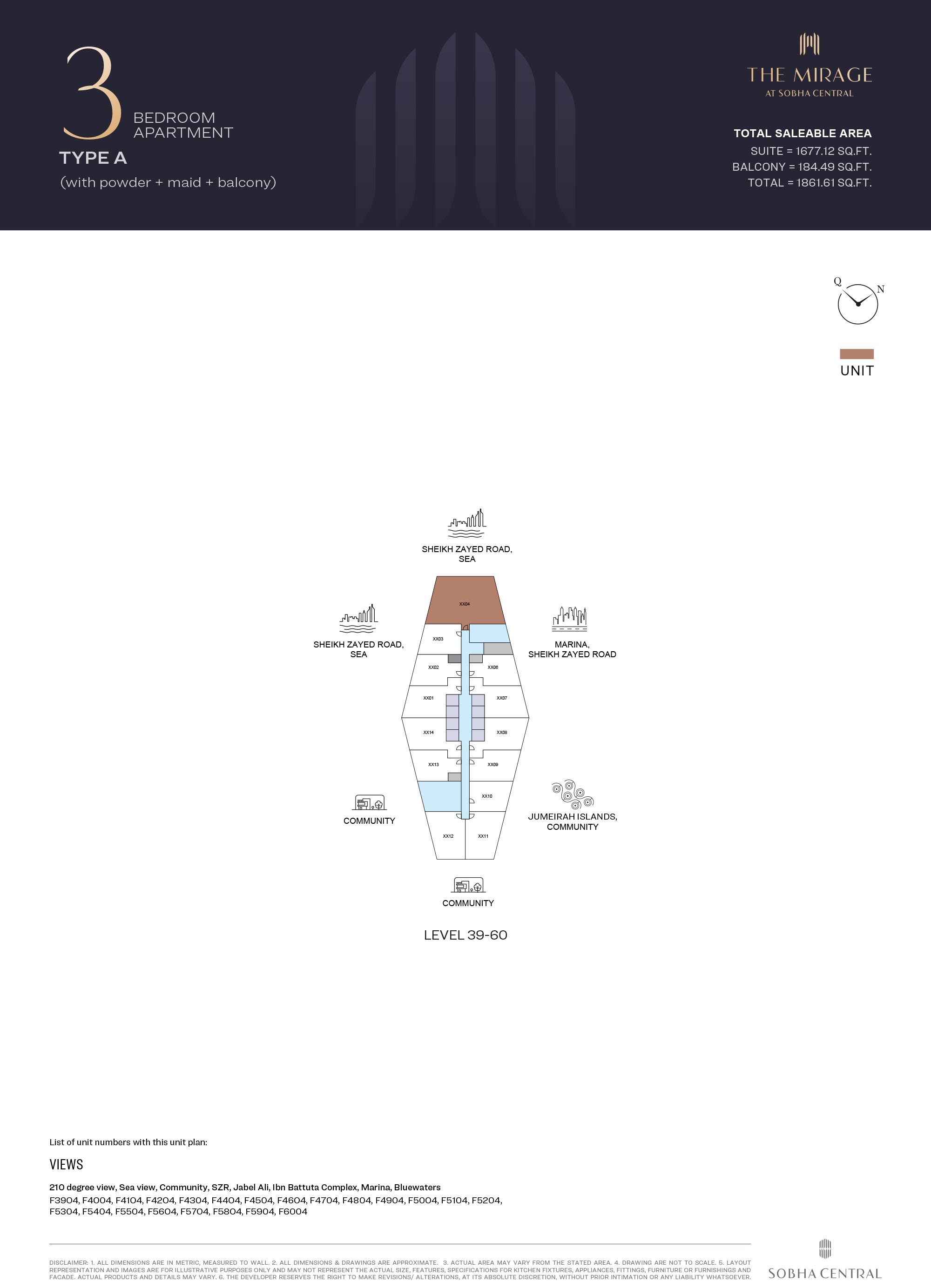 The Mirage at Sobha Central floor plan 4