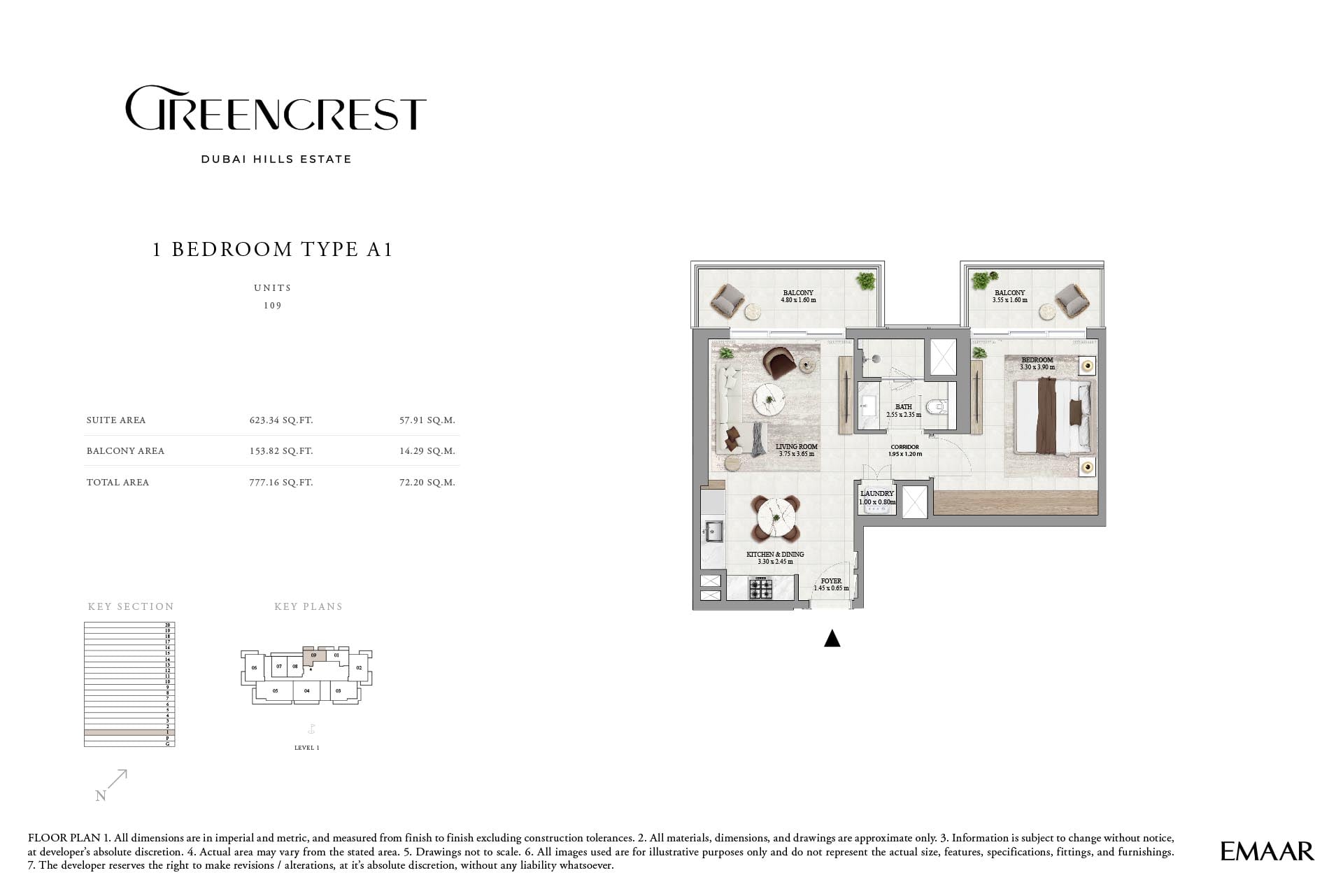 Greencrest at Dubai Hills Estate floor plan 1