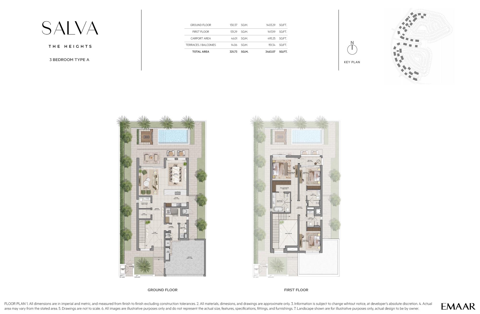 Salva at The Heights floor plan 1