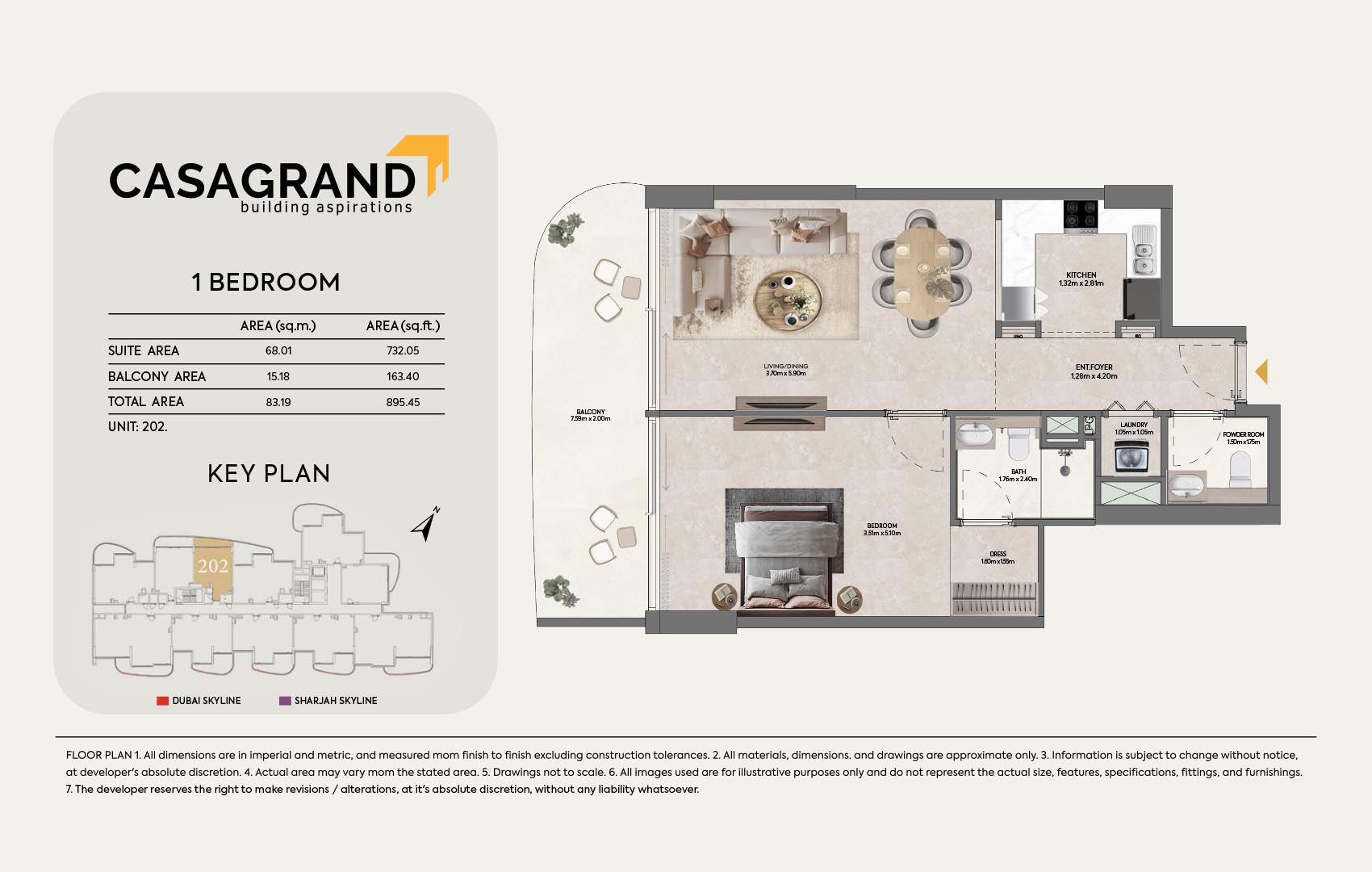 Casagrand Hermina at Dubai Islands floor plan 1
