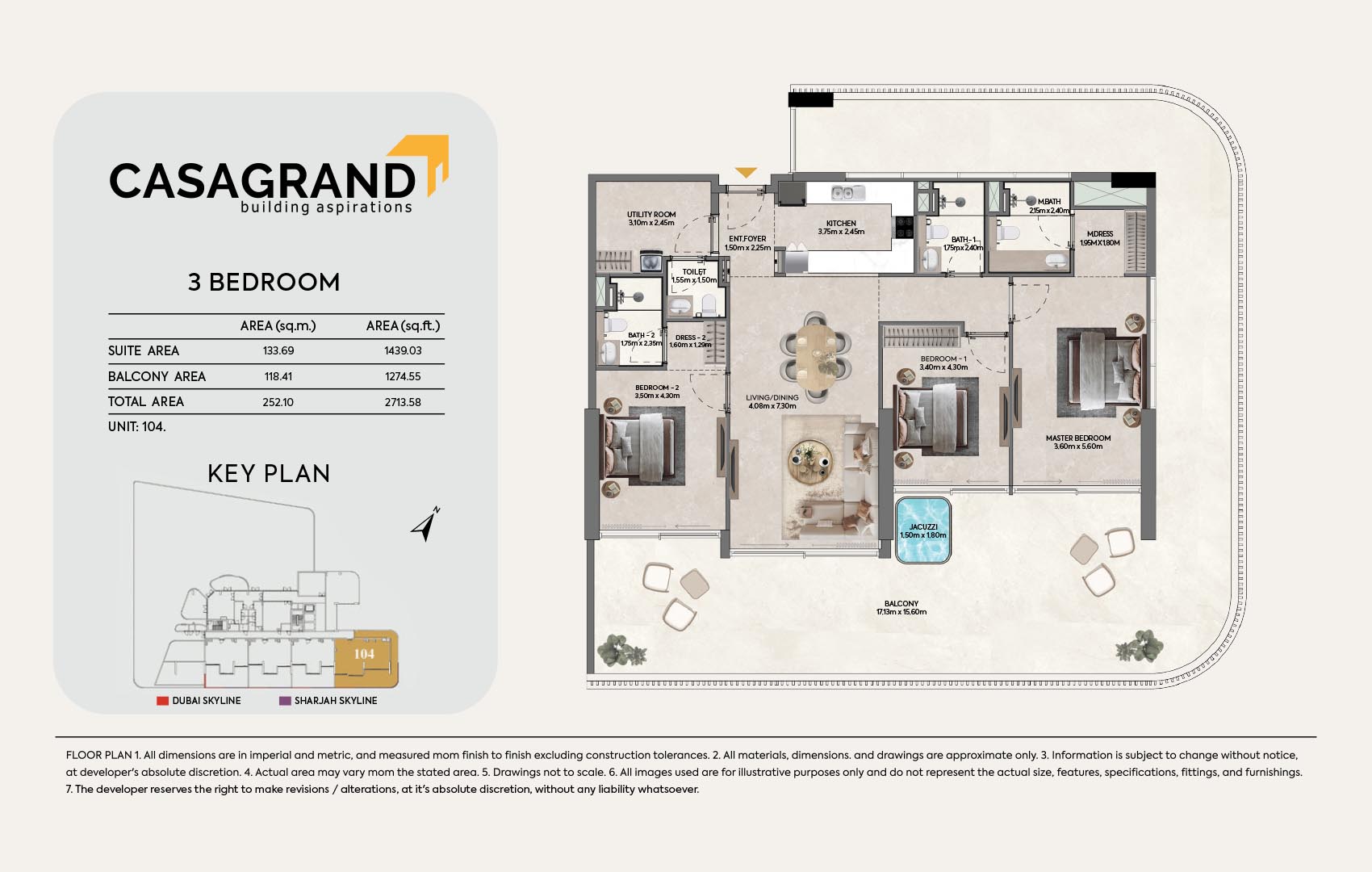 Casagrand Hermina at Dubai Islands floor plan 3