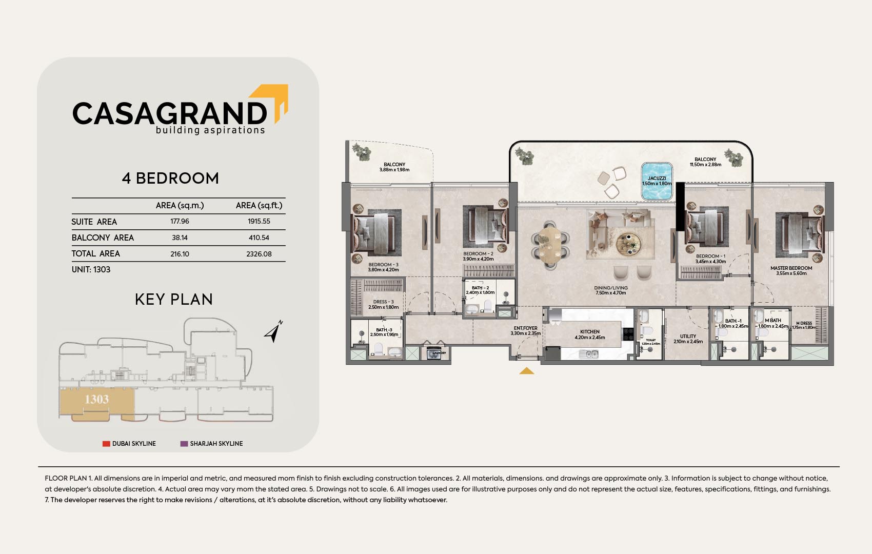 Casagrand Hermina at Dubai Islands floor plan 4