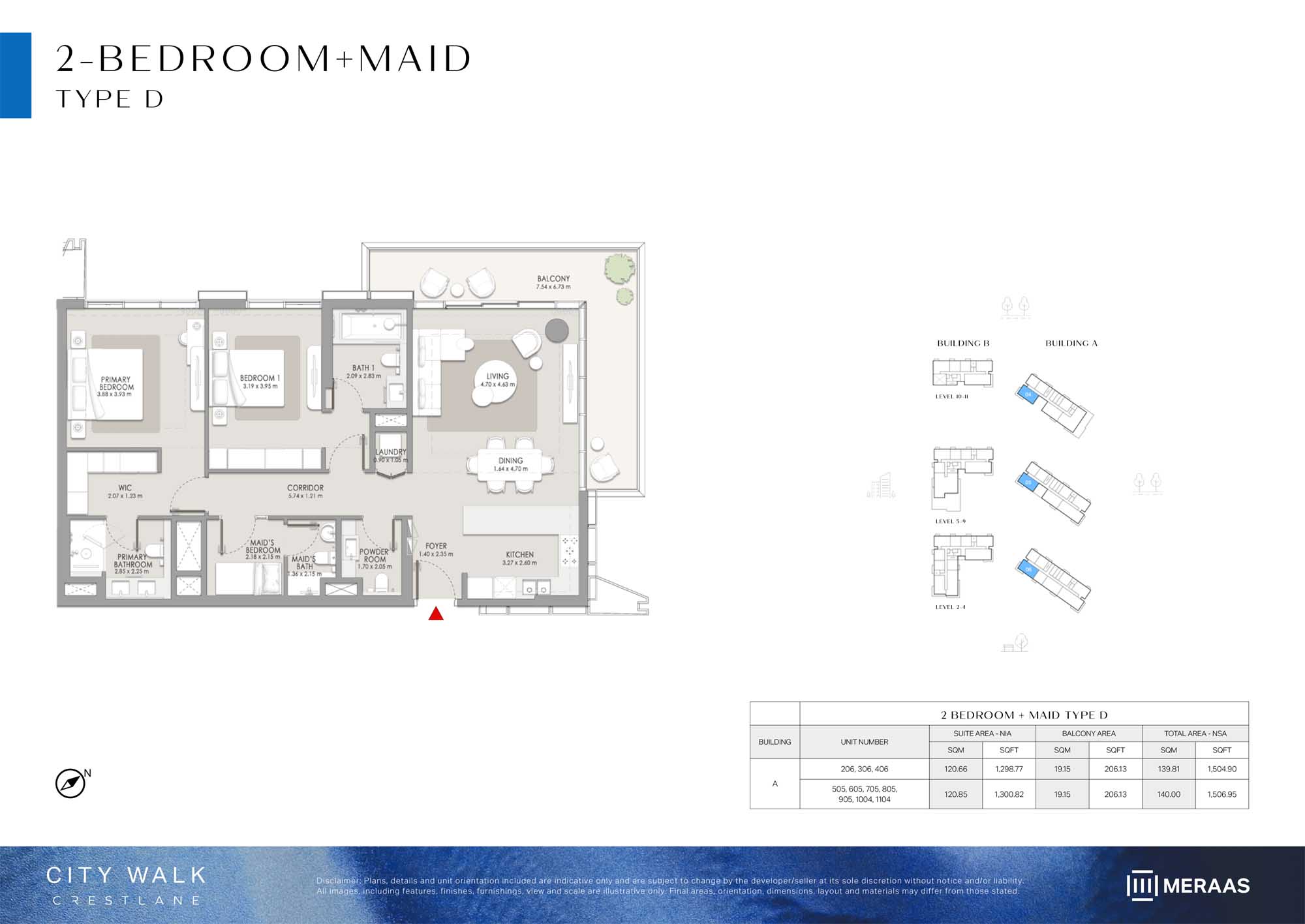 City Walk Crestlane 5 by Meraas floor plan 2