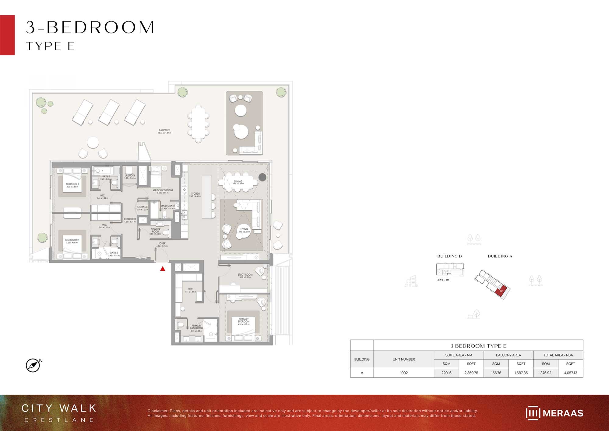City Walk Crestlane 5 by Meraas floor plan 3