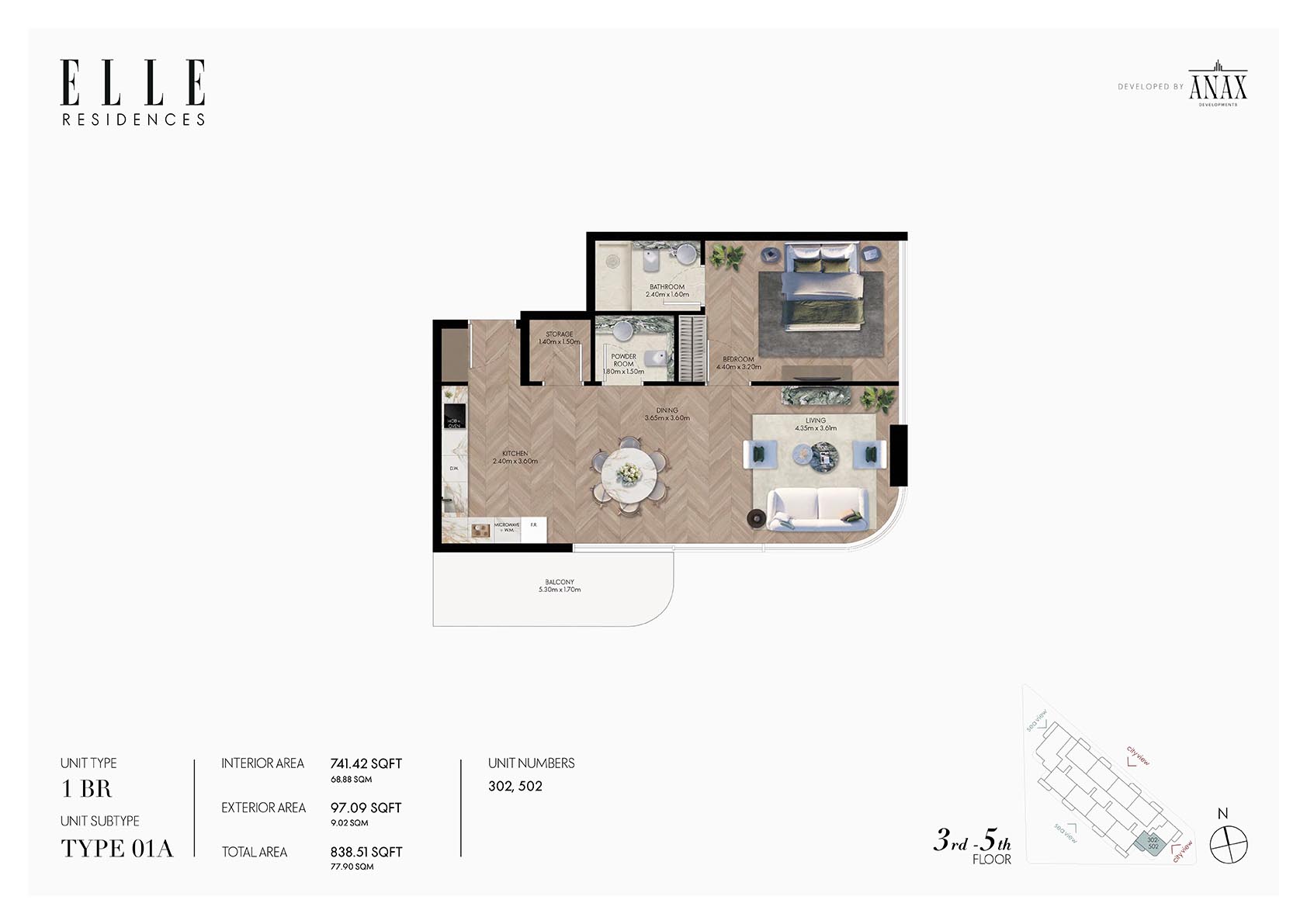 ELLE Residences at Dubai Islands floor plan 1