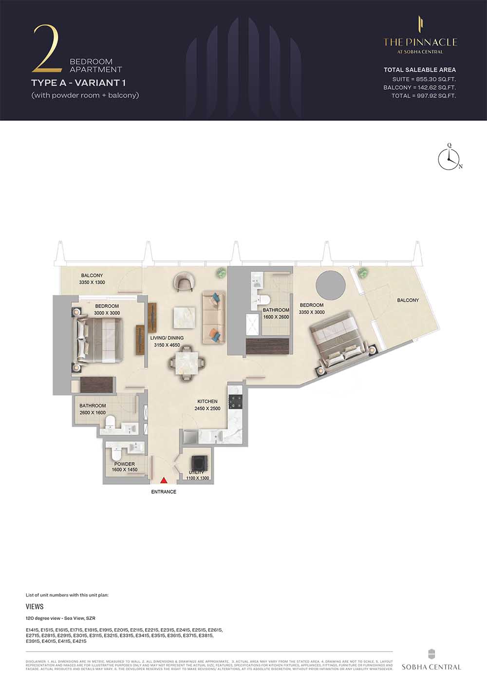 The Pinnacle at Sobha Central floor plan 3