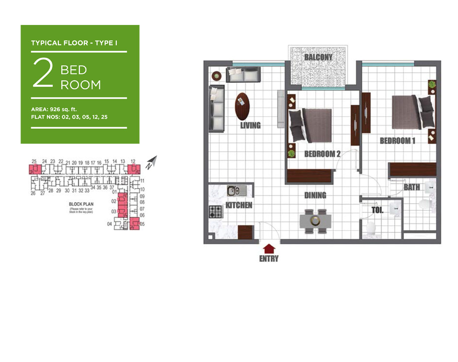Lawnz Apartments floor plan 4