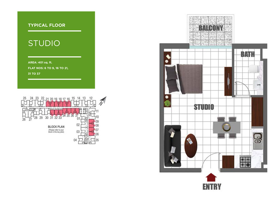 Lawnz Apartments floor plan 1