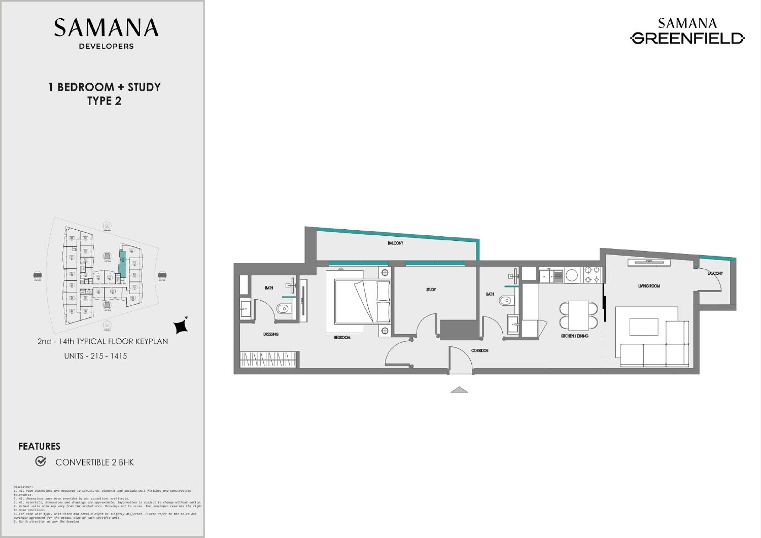 Samana Greenfield floor plan 1