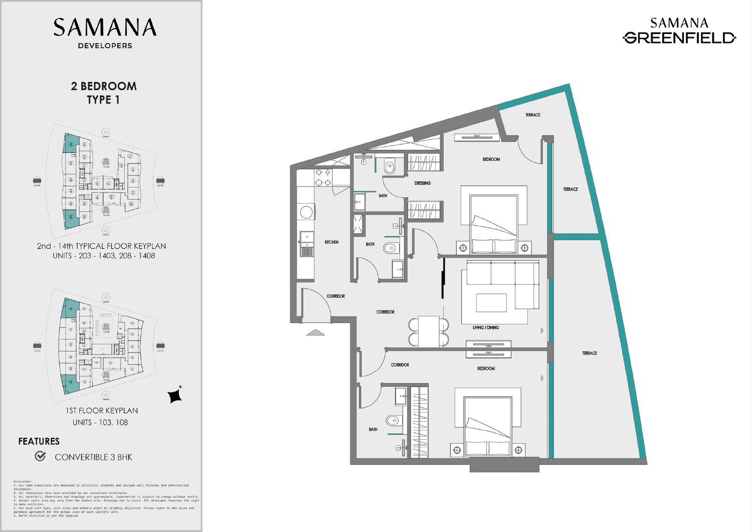 Samana Greenfield floor plan 3