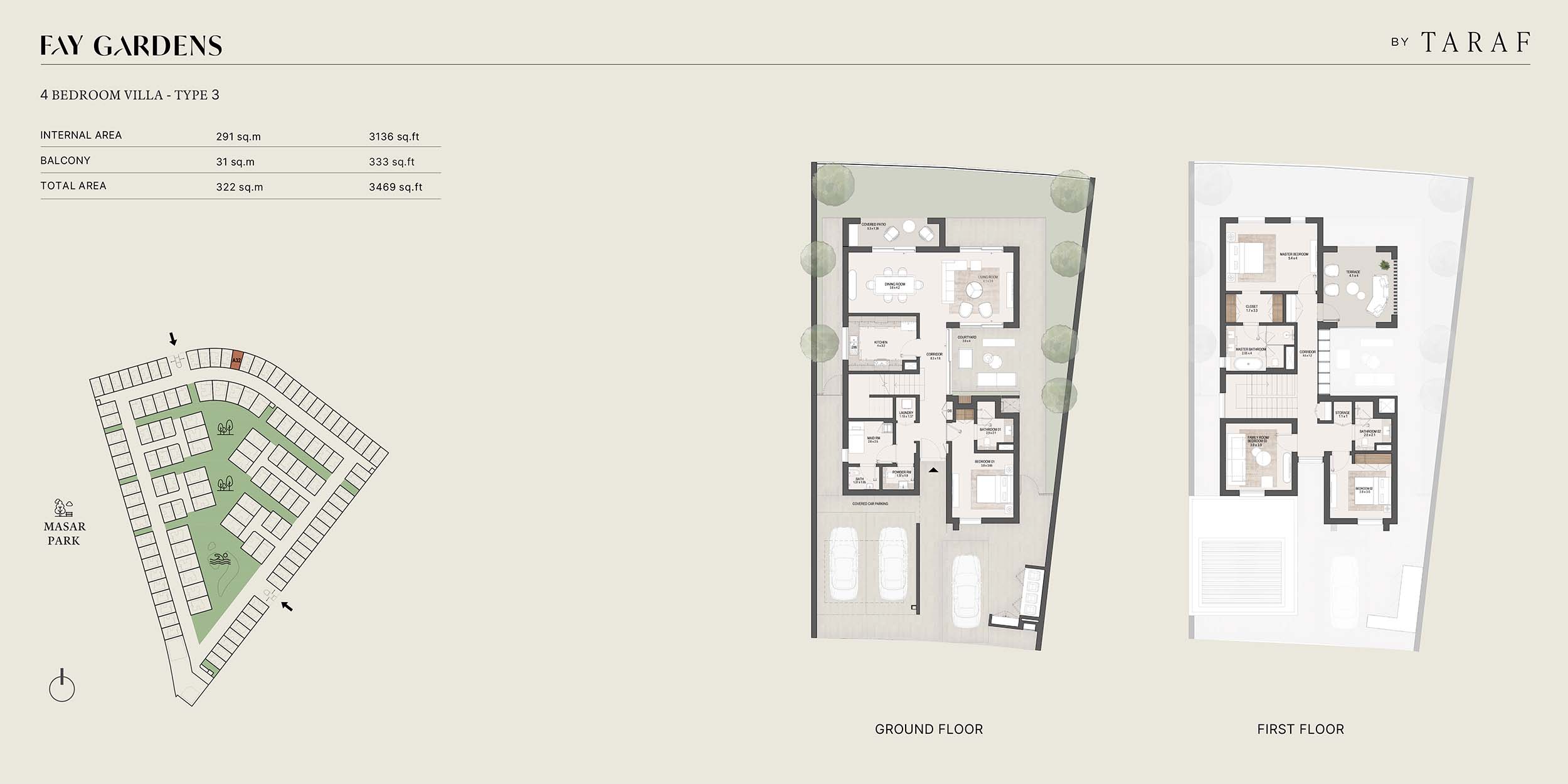 Fay Gardens at Masdar City floor plan 1