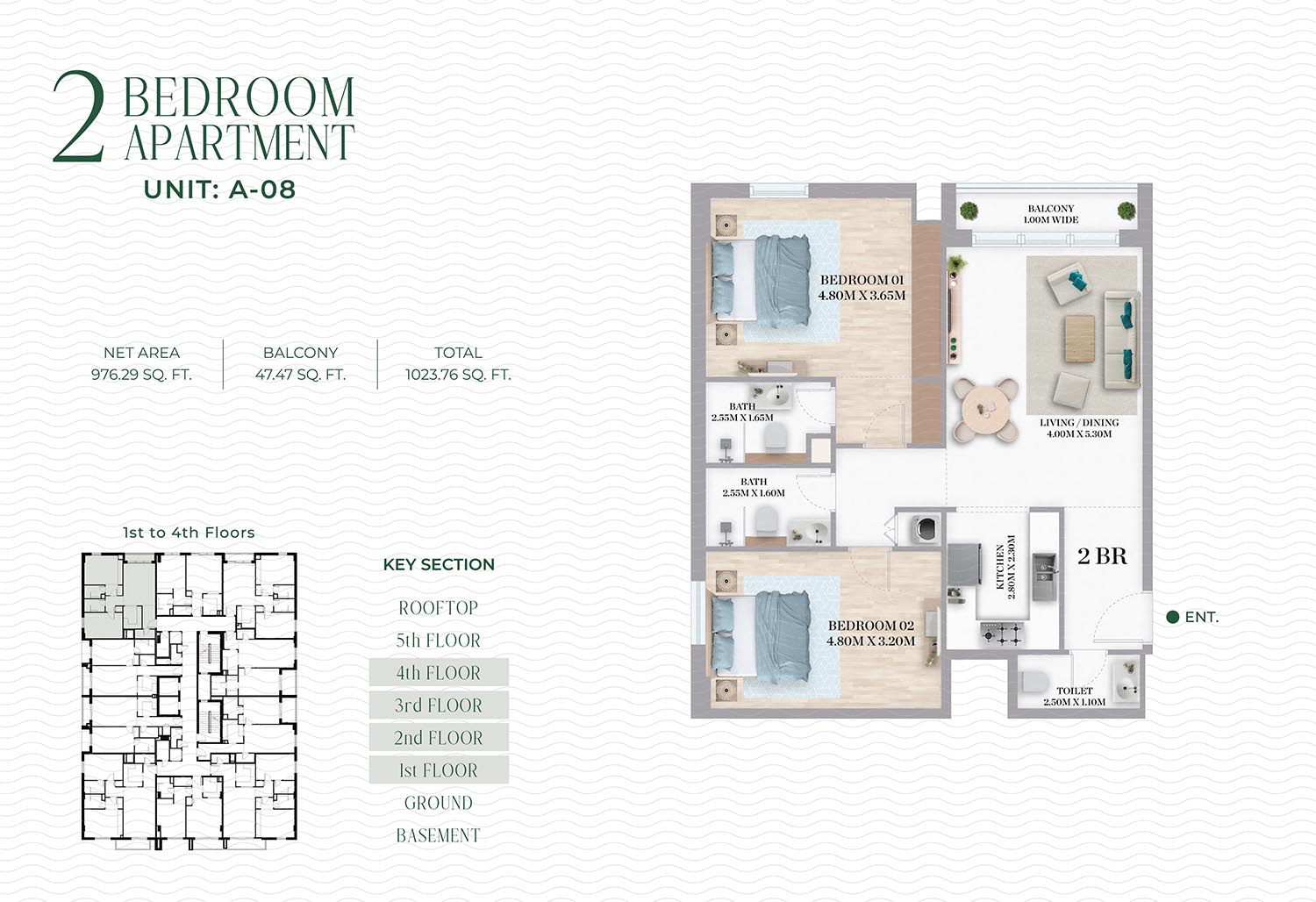 White Opals by AIZN floor plan 2