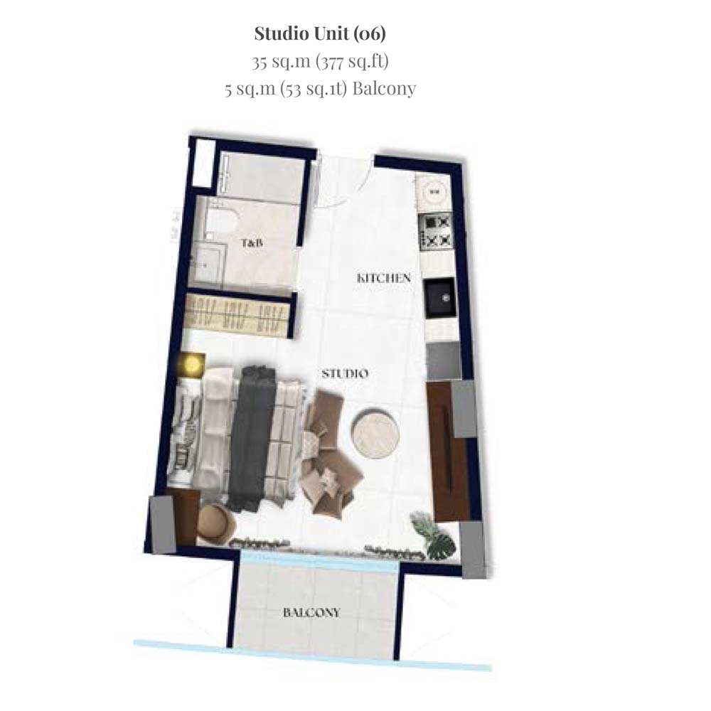 Xenia Residence at JVC floor plan 1