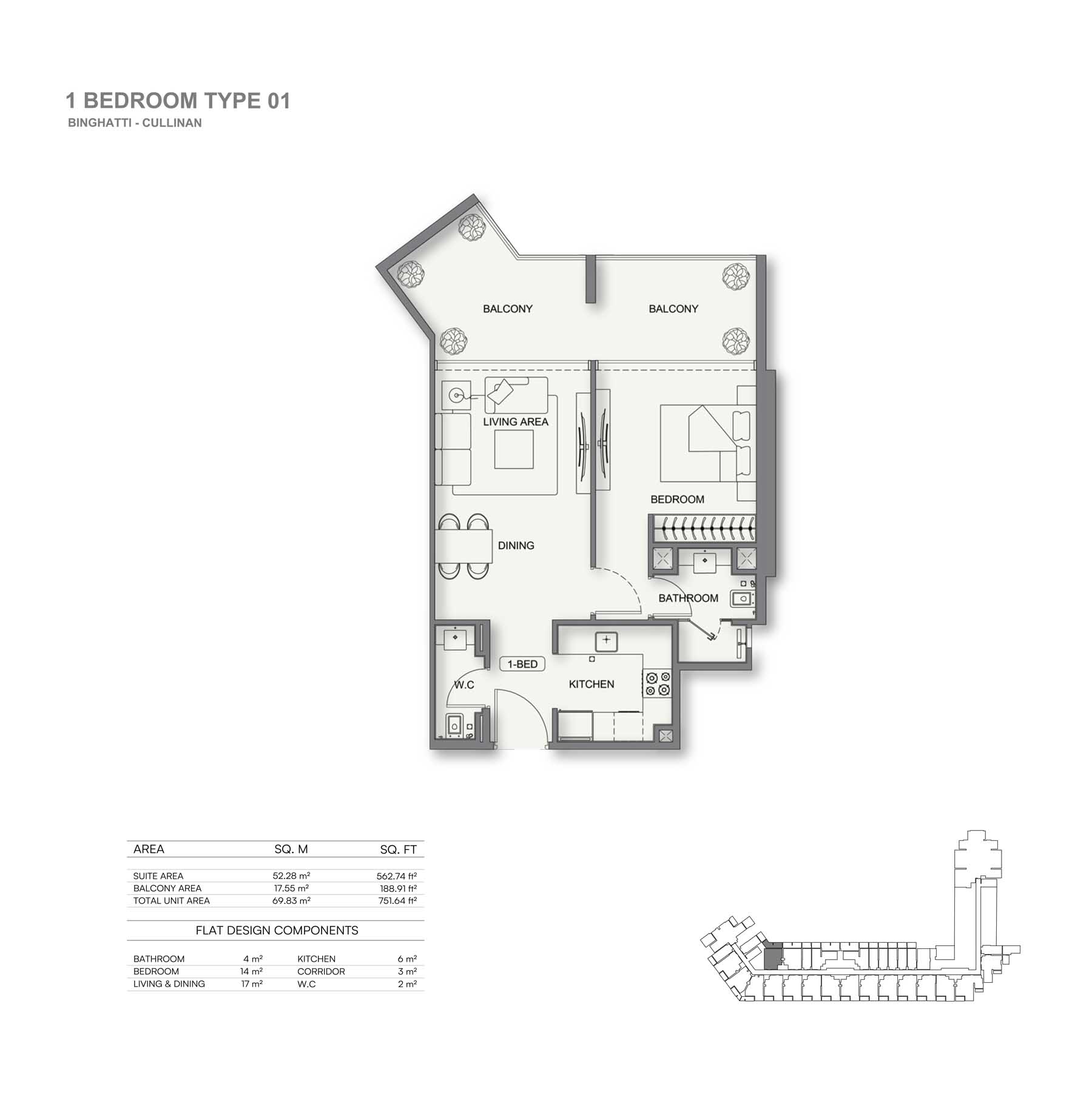 Binghatti Cullinan floor plan 2
