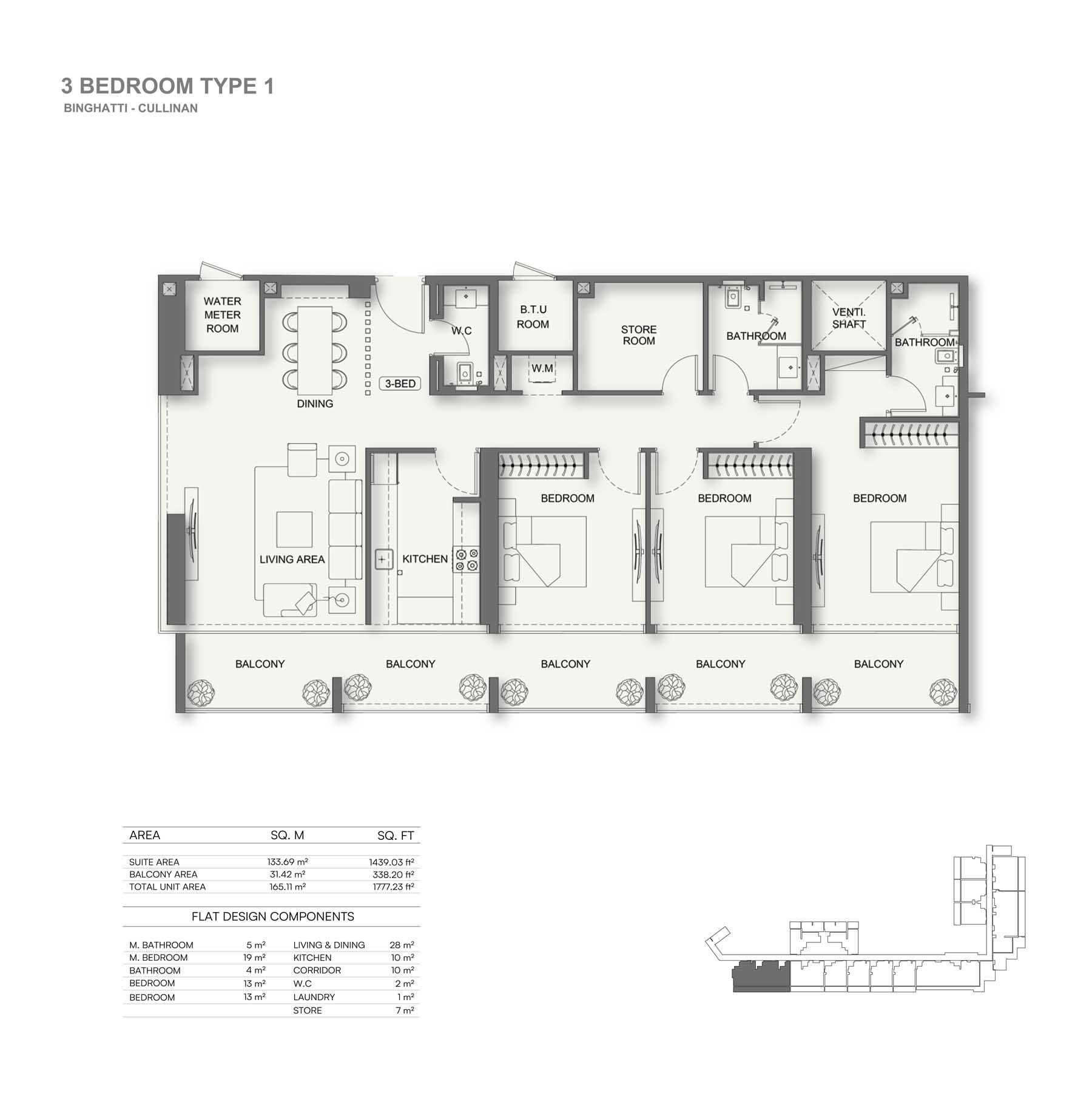 Binghatti Cullinan floor plan 5