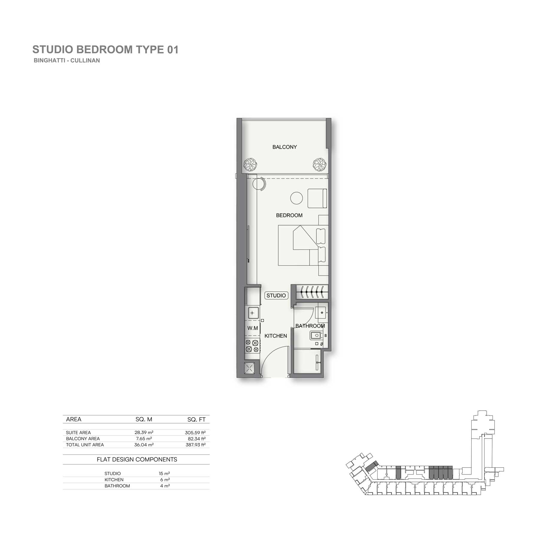 Binghatti Cullinan floor plan 1