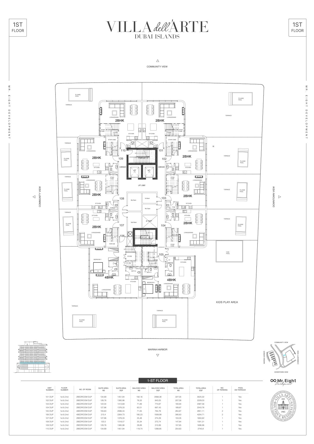Villa Dell Arte at Dubai Islands floor plan 1