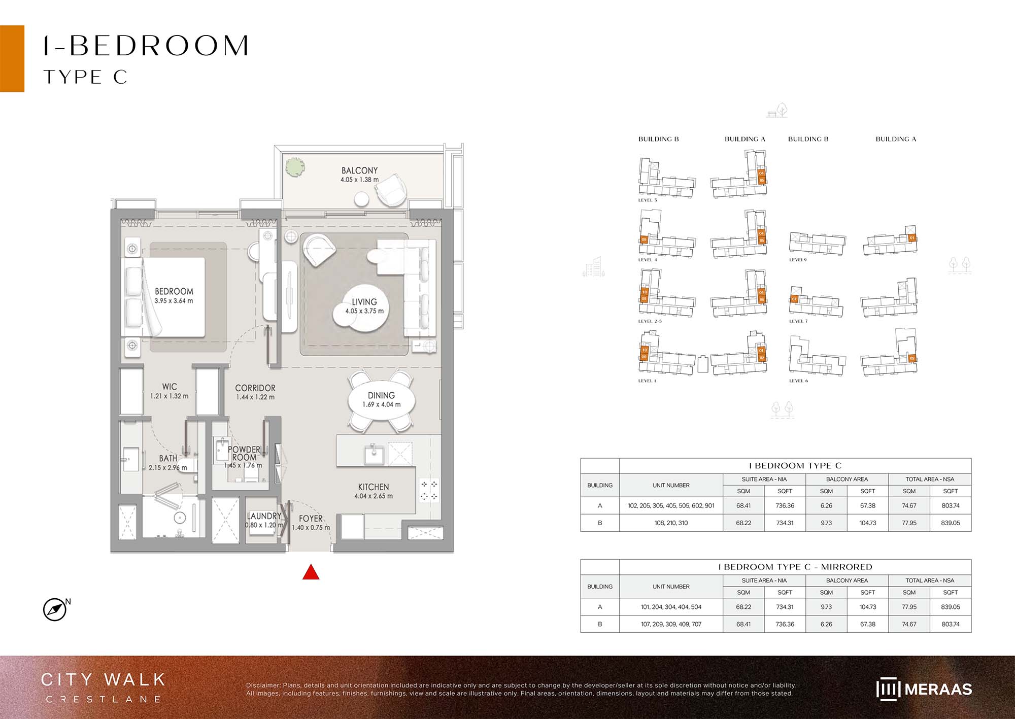City Walk Crestlane 4 by Meraas floor plan 1