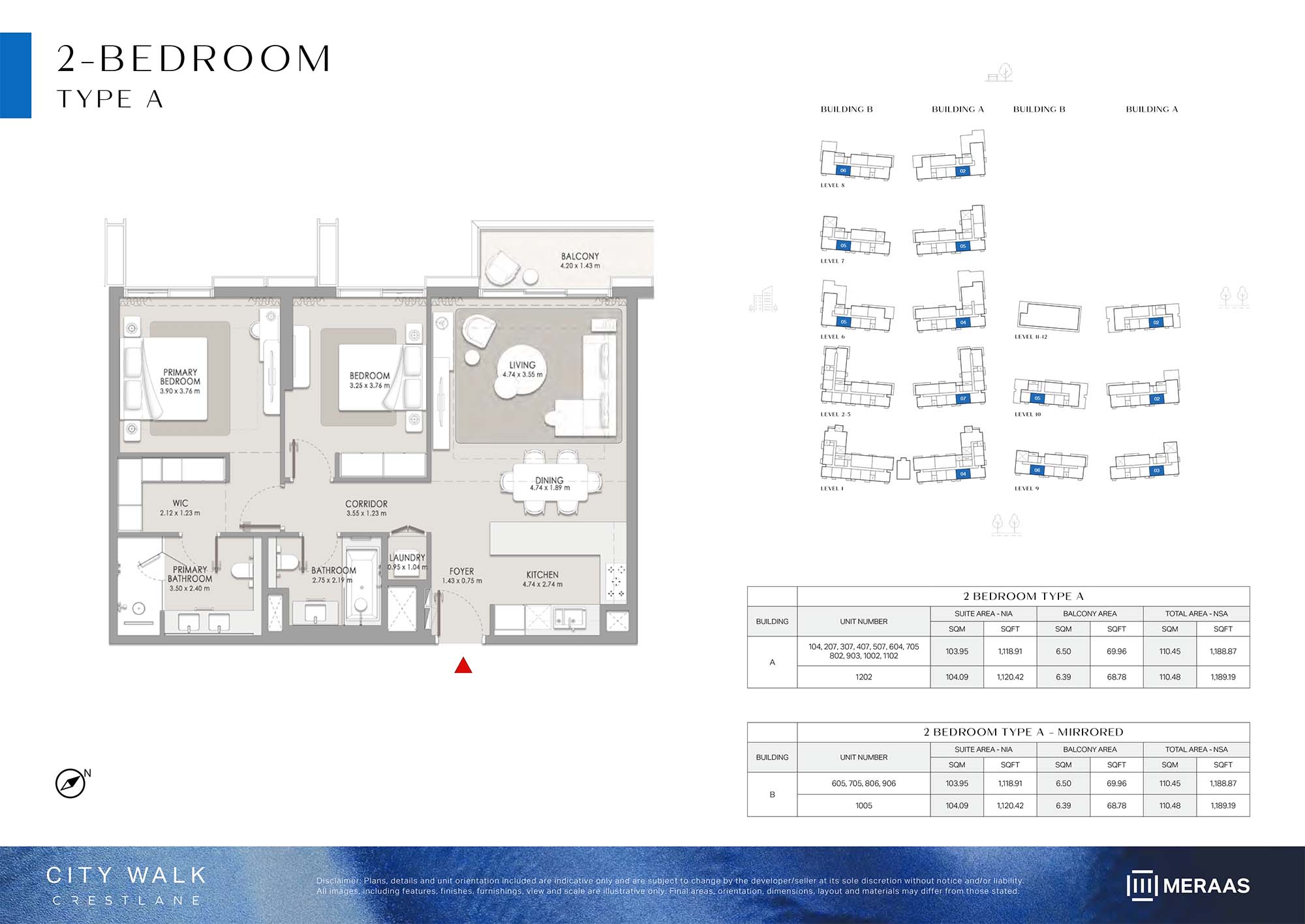 City Walk Crestlane 4 by Meraas floor plan 2
