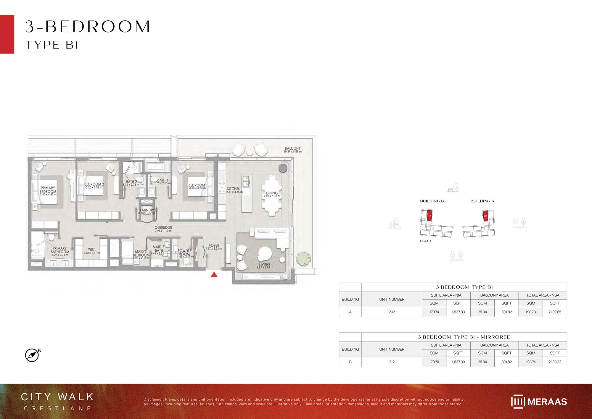 City Walk Crestlane 4 by Meraas floor plan 3