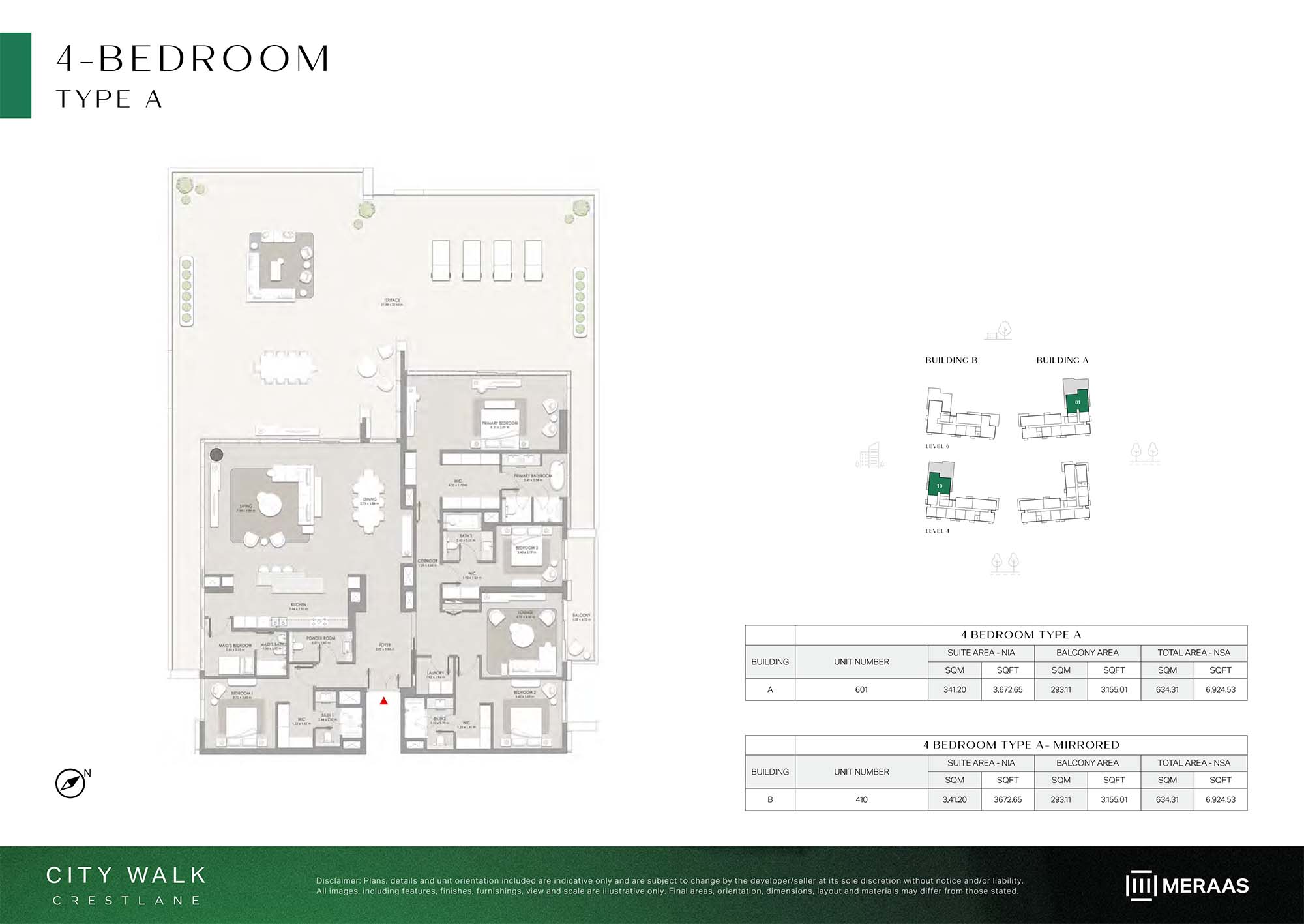 City Walk Crestlane 4 by Meraas floor plan 4
