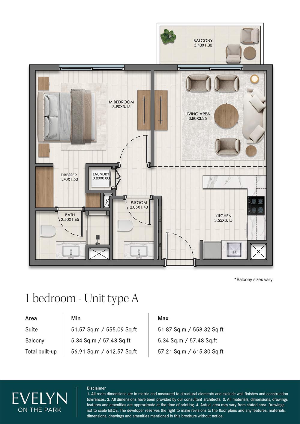 Evelyn on The Park floor plan 1