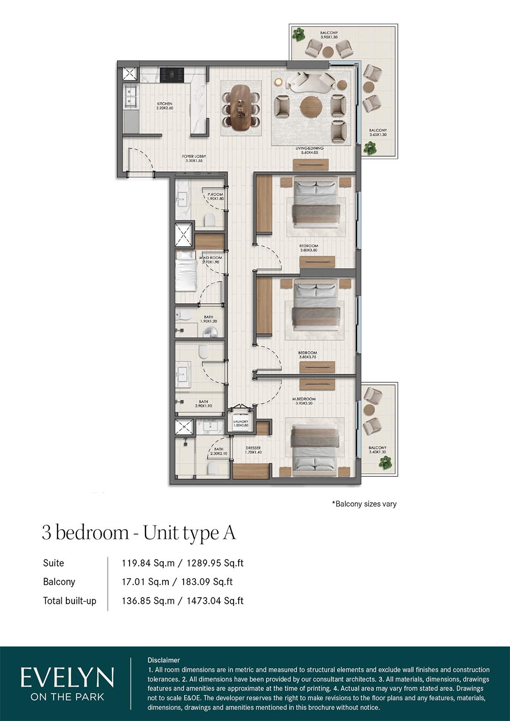 Evelyn on The Park floor plan 3