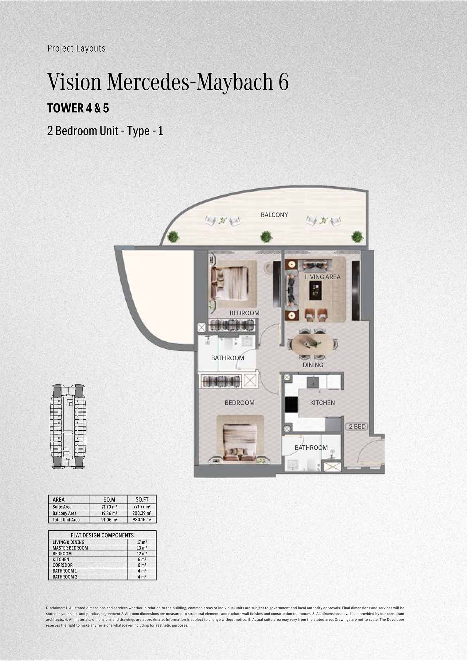 Binghatti Maybach 6 floor plan 3